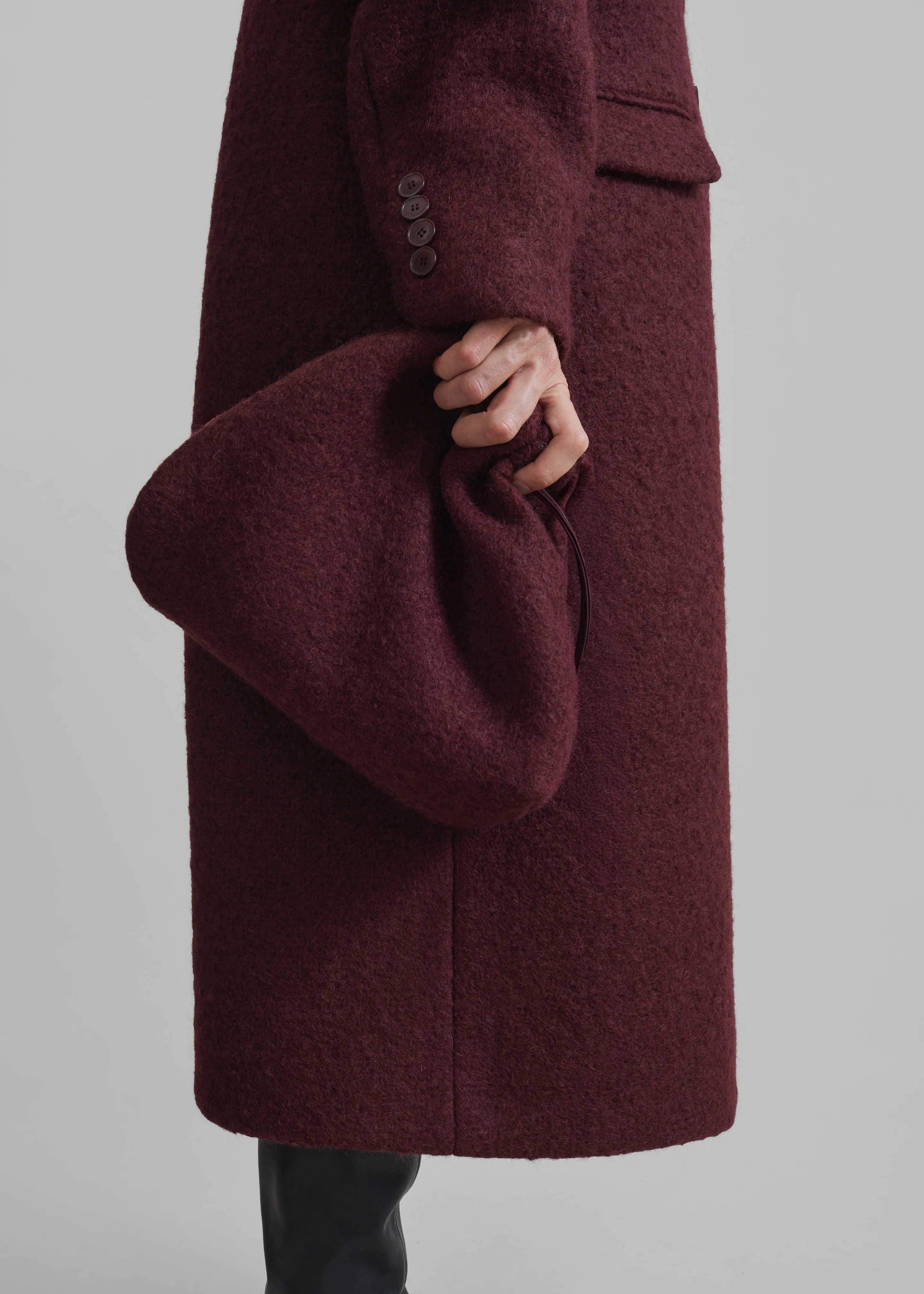 Morgan Boucle Small Pouch - Burgundy sold by Frankie Shop product image thumbnail 3