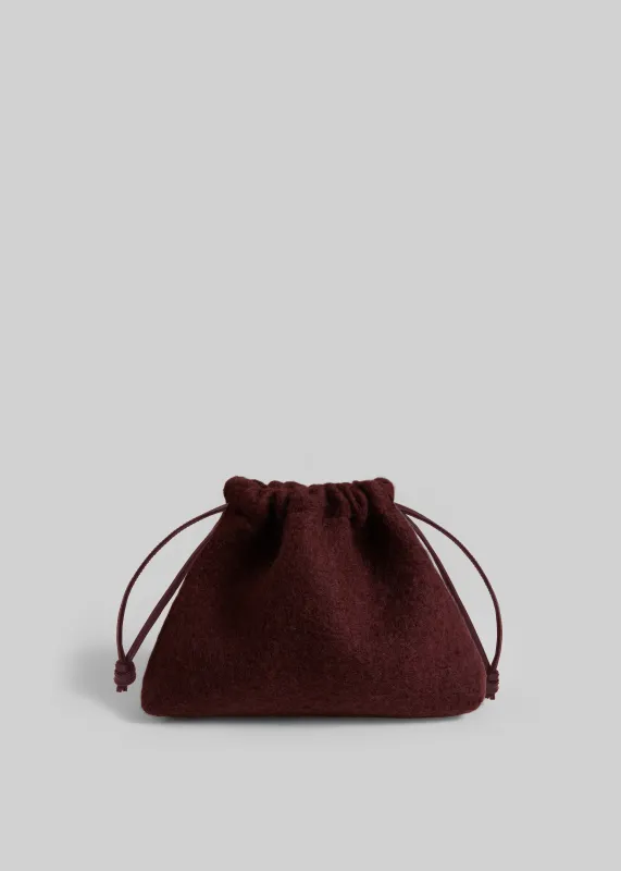 Morgan Boucle Small Pouch - Burgundy made by Frankie Shop