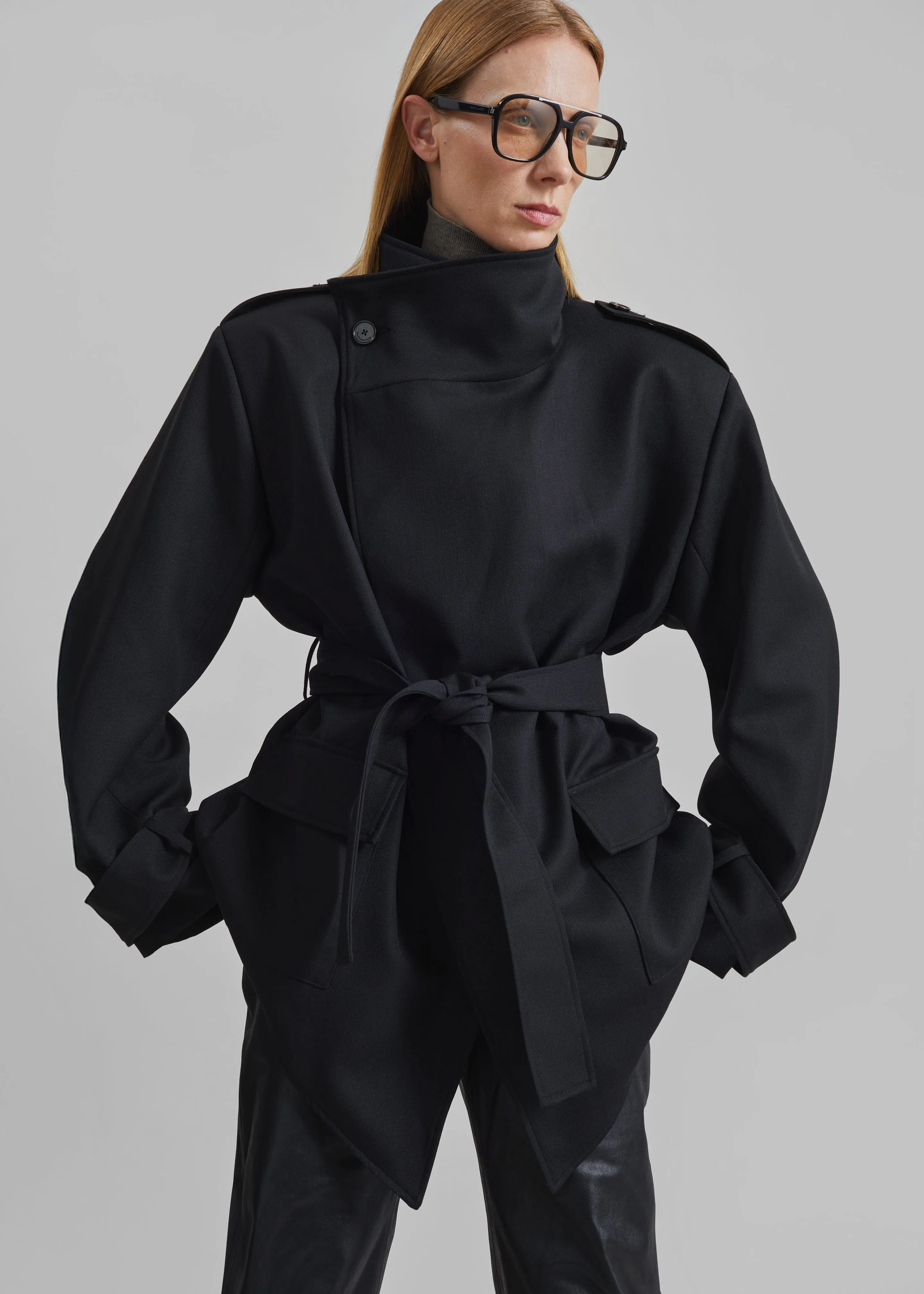 Tavea Belted Jacket - Black sold by Frankie Shop product image thumbnail 2