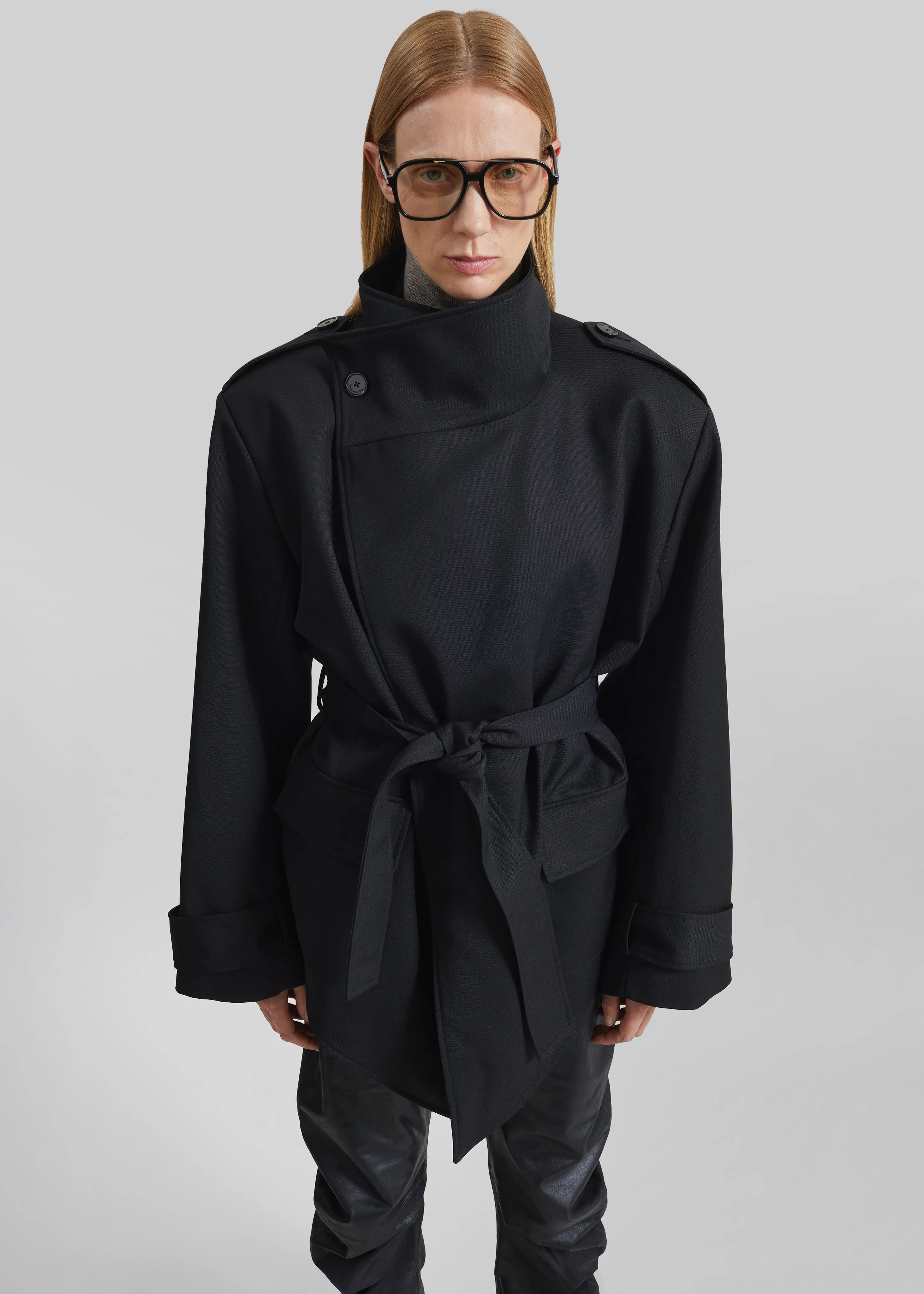 Tavea Belted Jacket - Black sold by Frankie Shop product image thumbnail 5