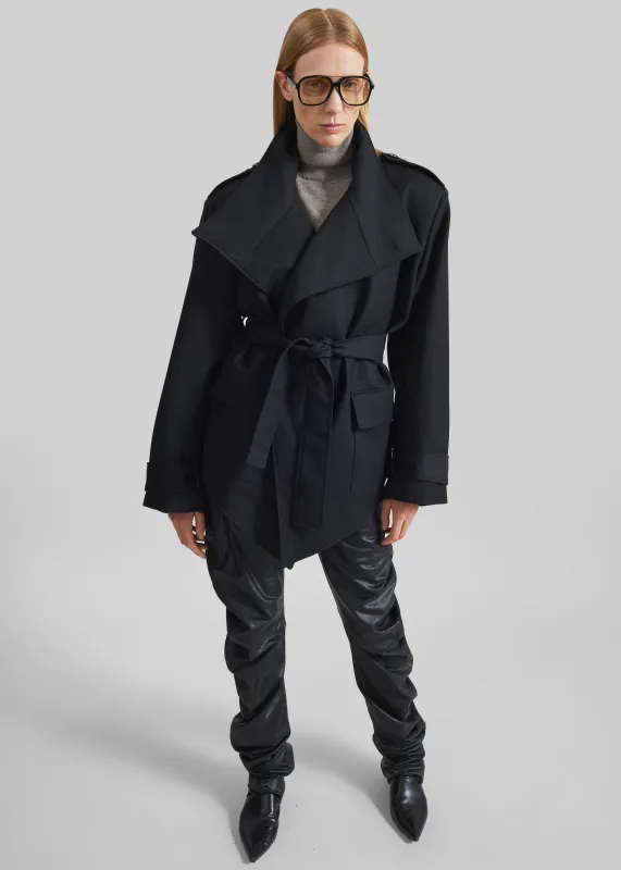 Tavea Belted Jacket - Black made by Frankie Shop