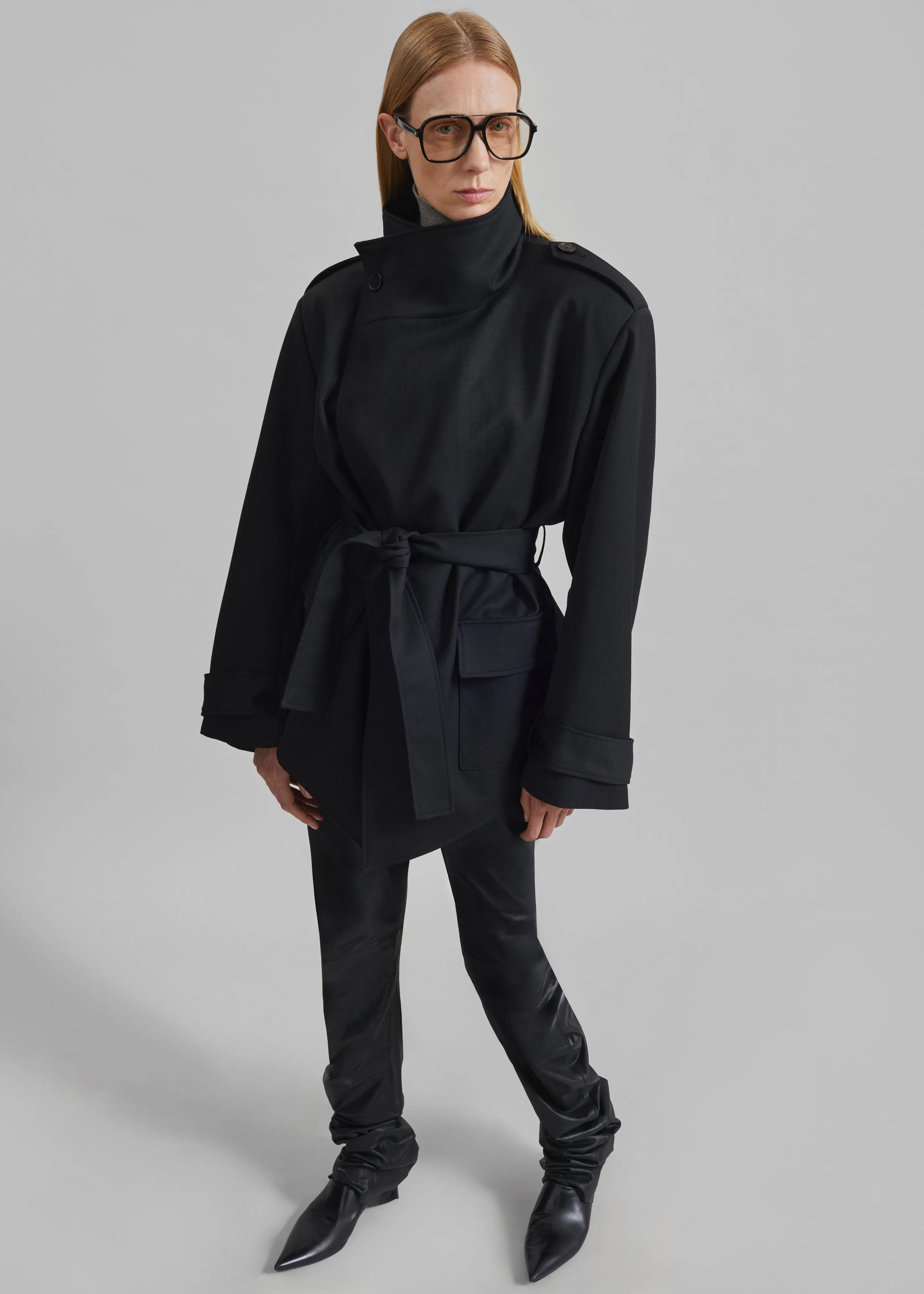 Tavea Belted Jacket - Black sold by Frankie Shop product image thumbnail 4