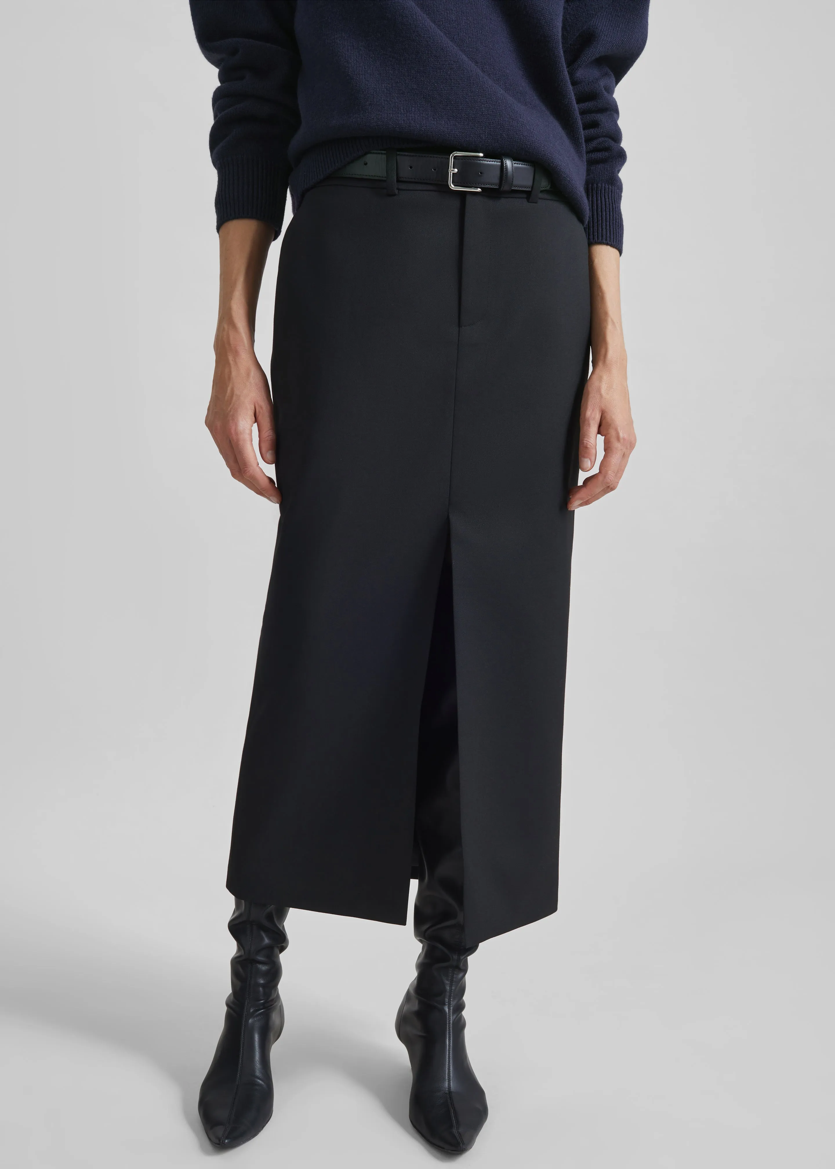 Maybelle Front Slit Pencil Skirt - Black sold by Frankie Shop product image thumbnail 5