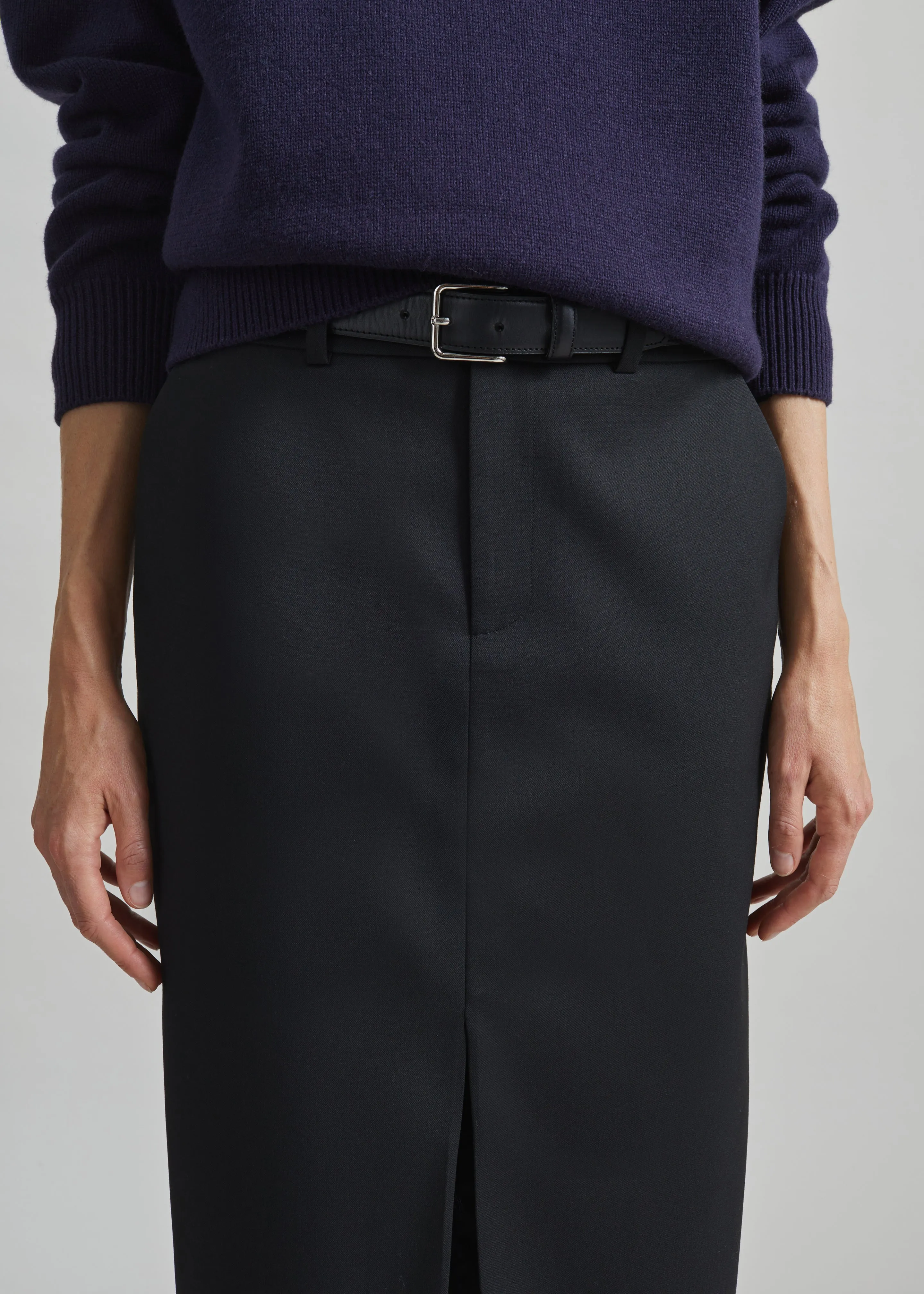 Maybelle Front Slit Pencil Skirt - Black sold by Frankie Shop product image thumbnail 3