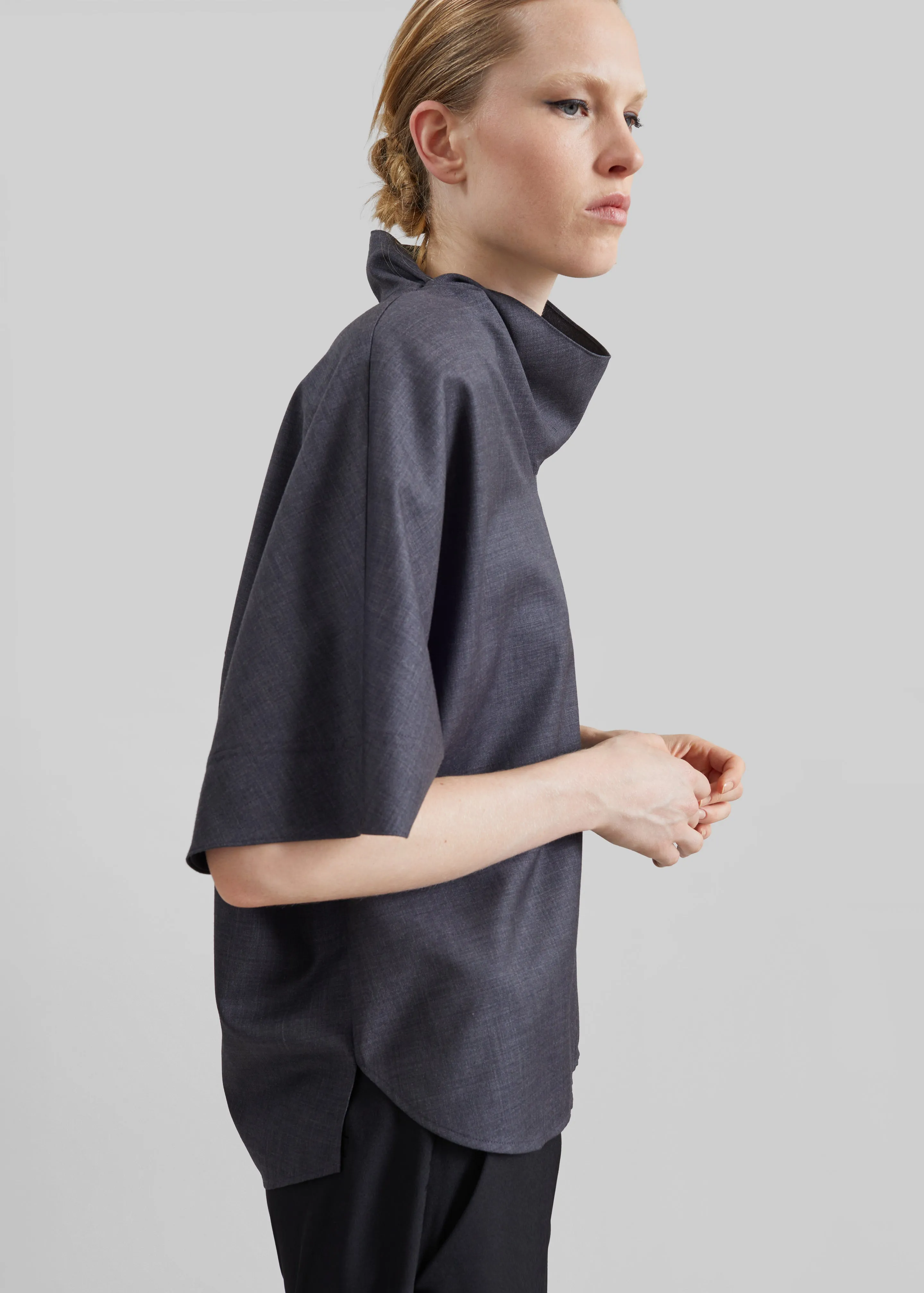 Telluride Draped Top - Dark Grey sold by Frankie Shop product image thumbnail 3