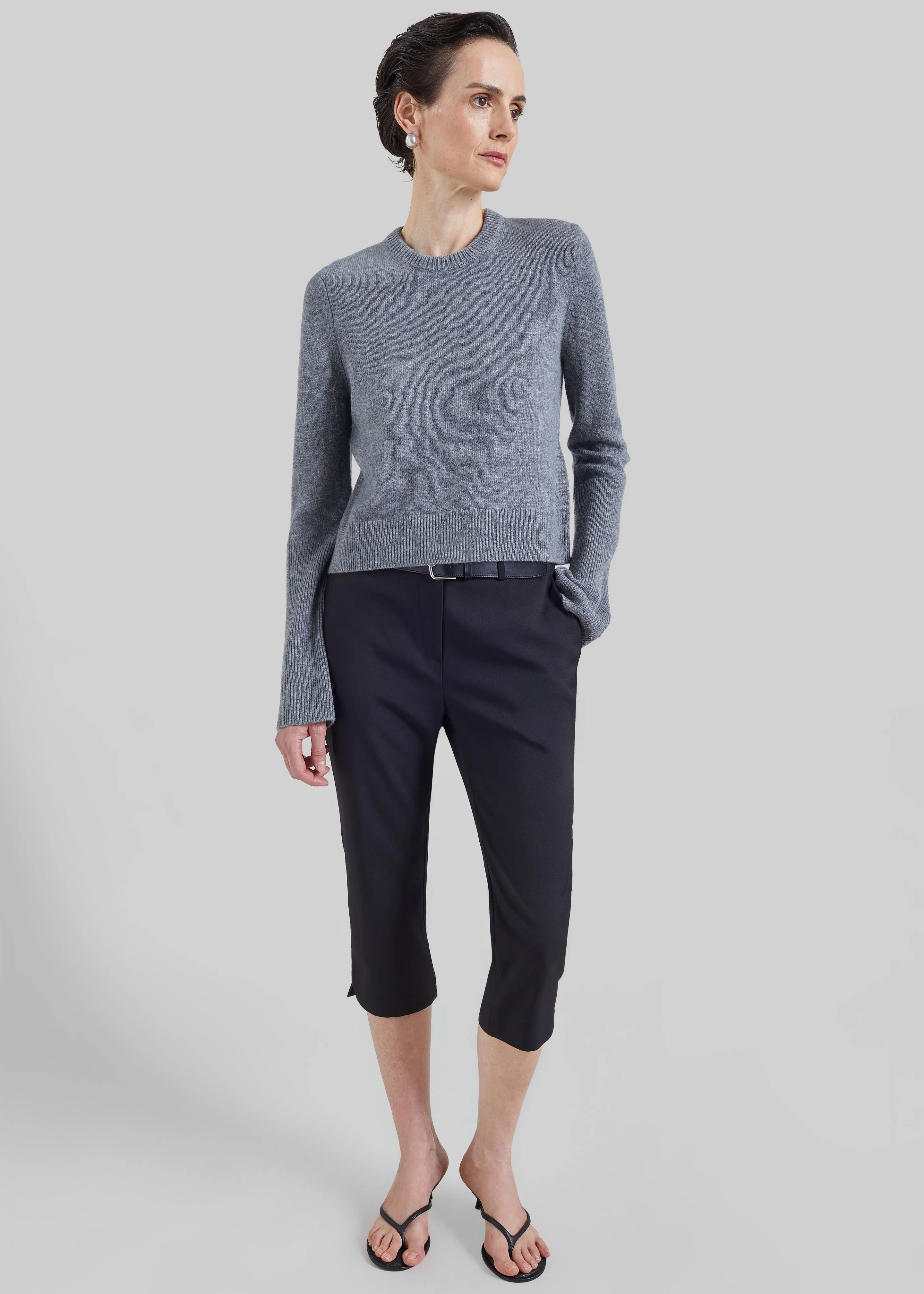 By Malene Birger Hannah Sweater - Grey Melange sold by Frankie Shop