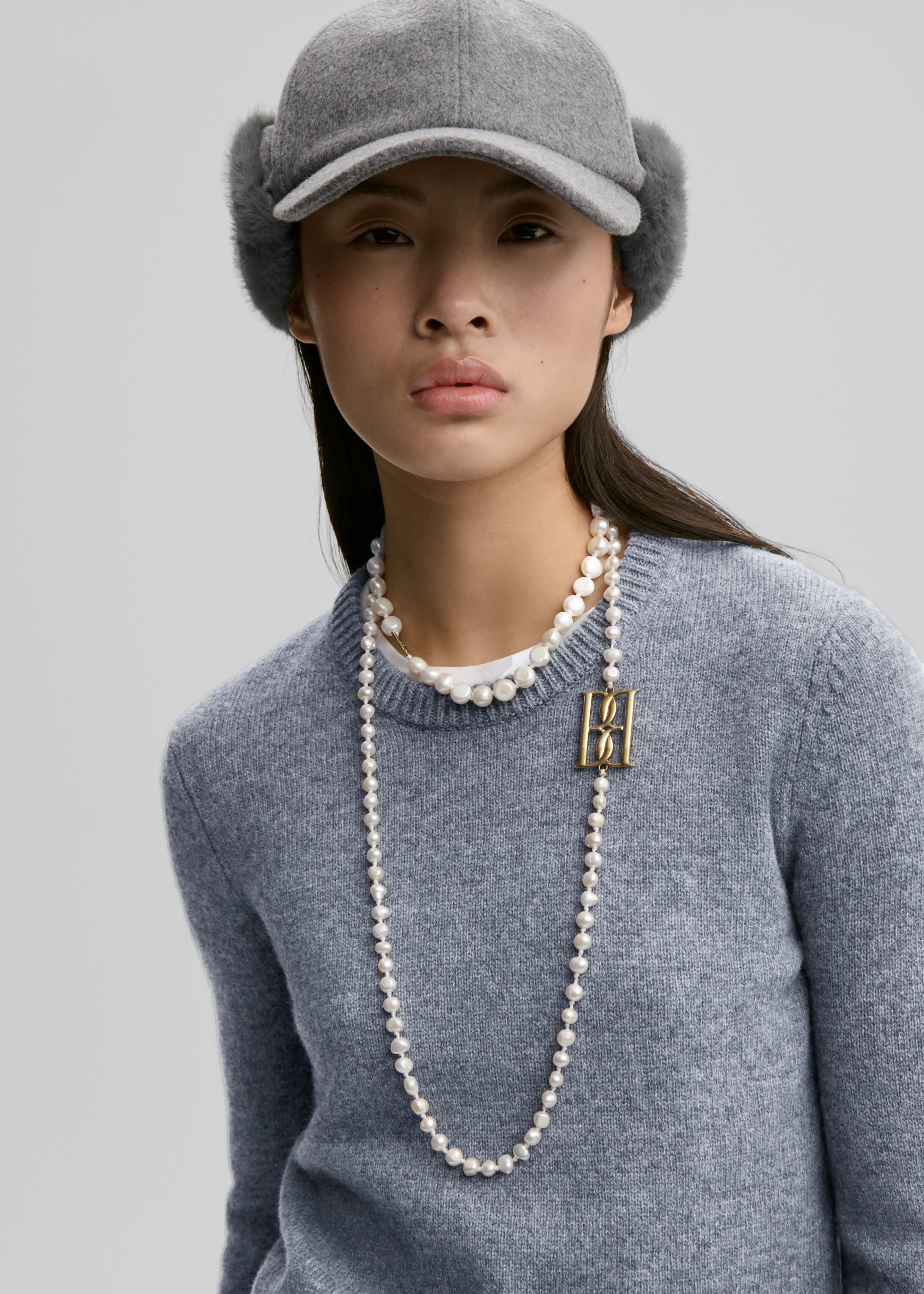 By Malene Birger Hannah Sweater - Grey Melange sold by Frankie Shop product image thumbnail 3