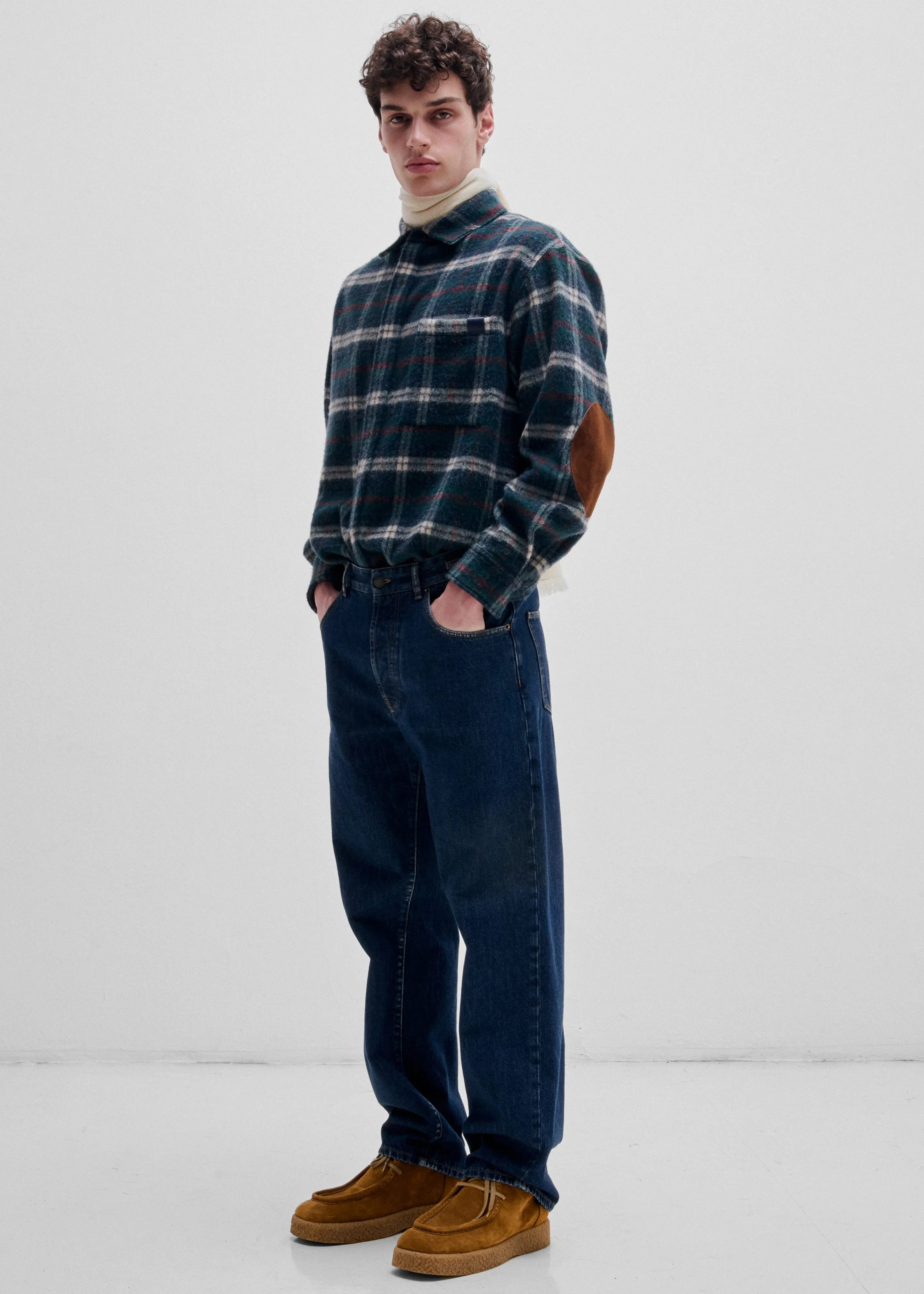 Darkpark Ethan Japanese Wool Shirt - Green/White/Red/Blue sold by Frankie Shop product image thumbnail 3