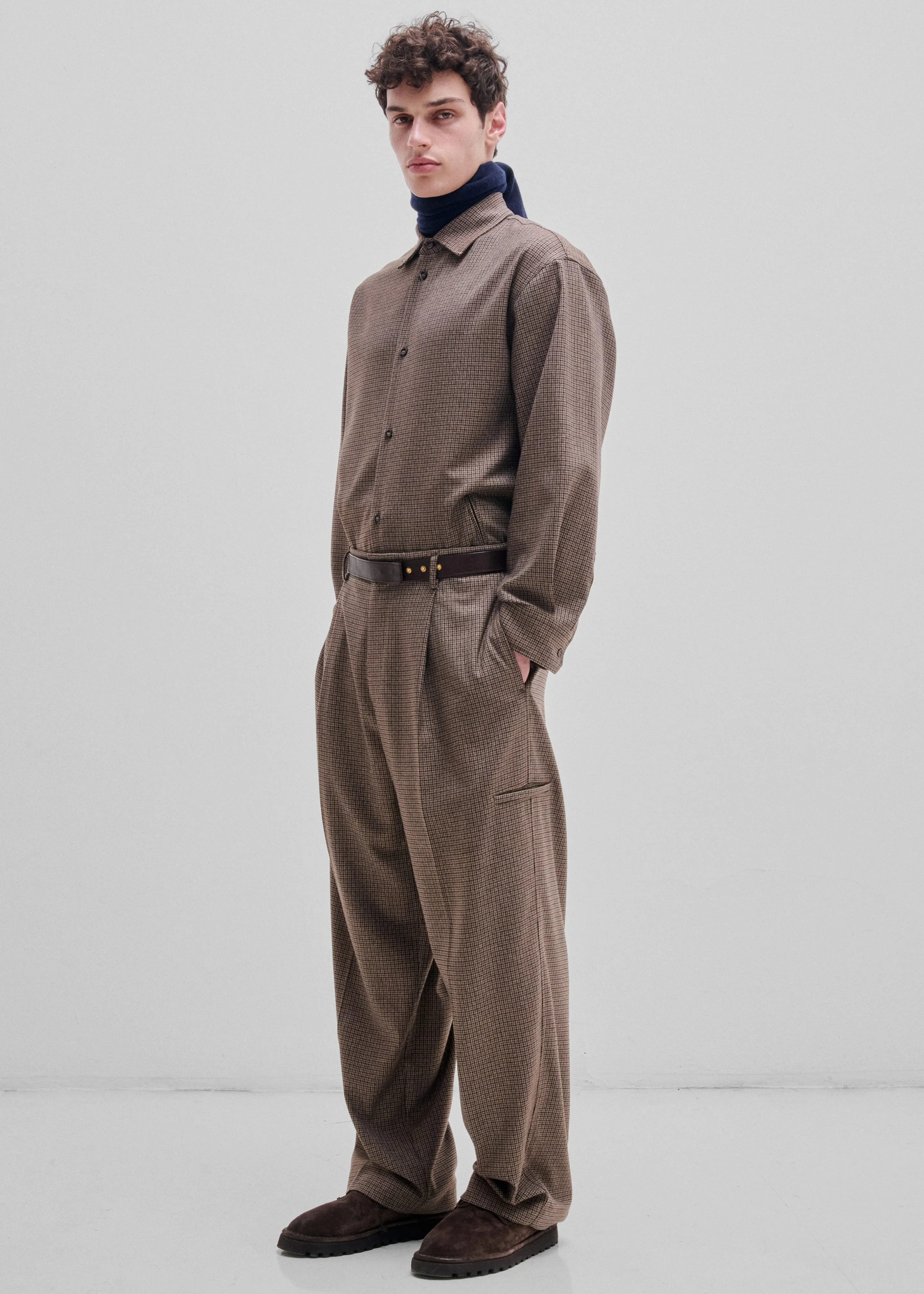 Darkpark Davide Pied De Poule Trousers - Beige/Brown/Black sold by Frankie Shop product image thumbnail 4