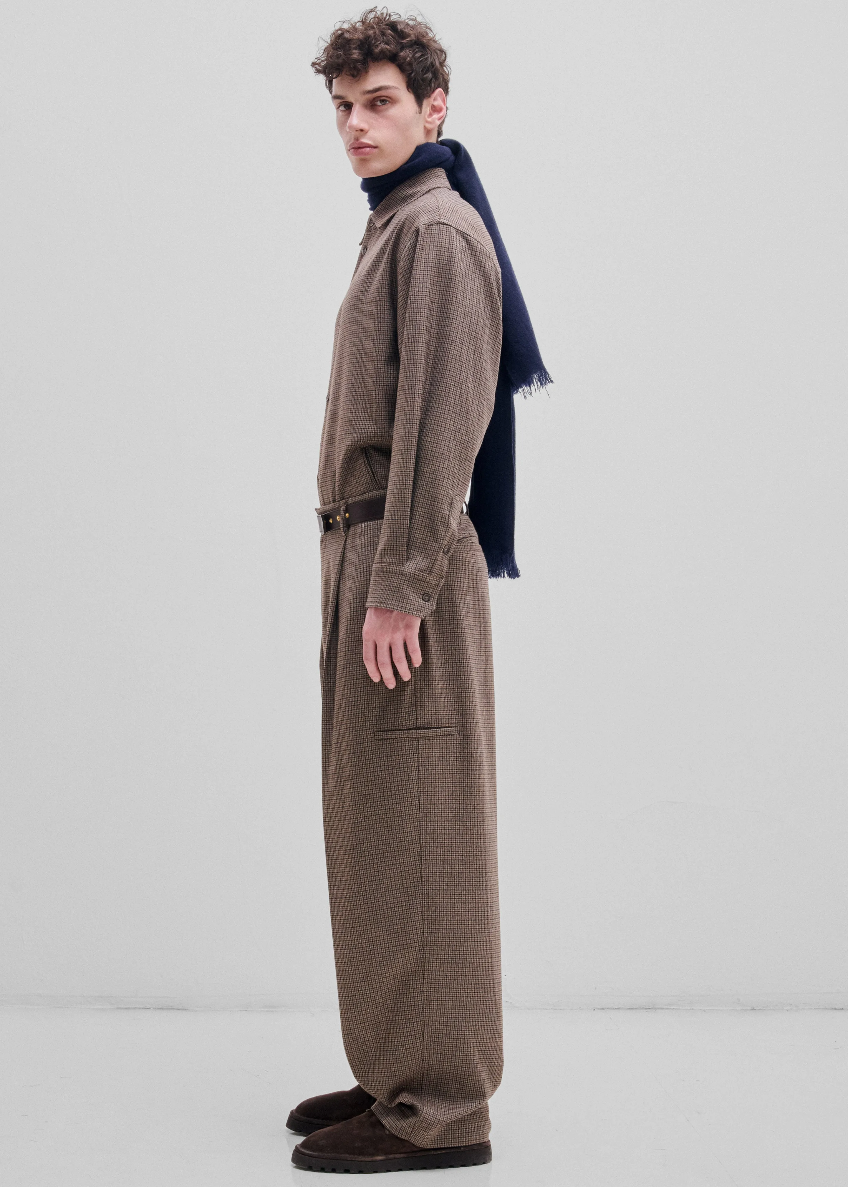 Darkpark Davide Pied De Poule Trousers - Beige/Brown/Black sold by Frankie Shop product image thumbnail 5
