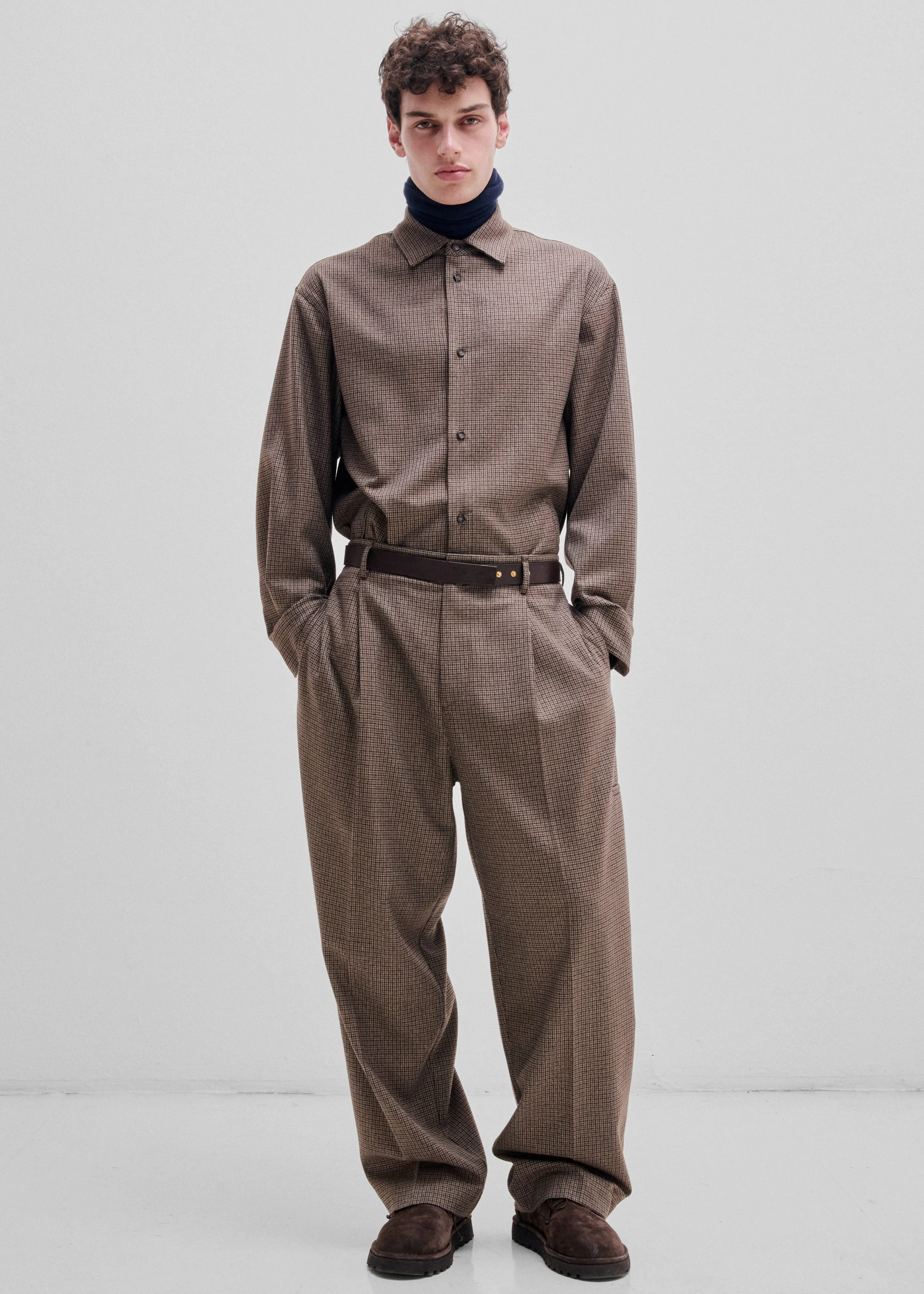 Darkpark Davide Pied De Poule Trousers - Beige/Brown/Black sold by Frankie Shop product image thumbnail 2