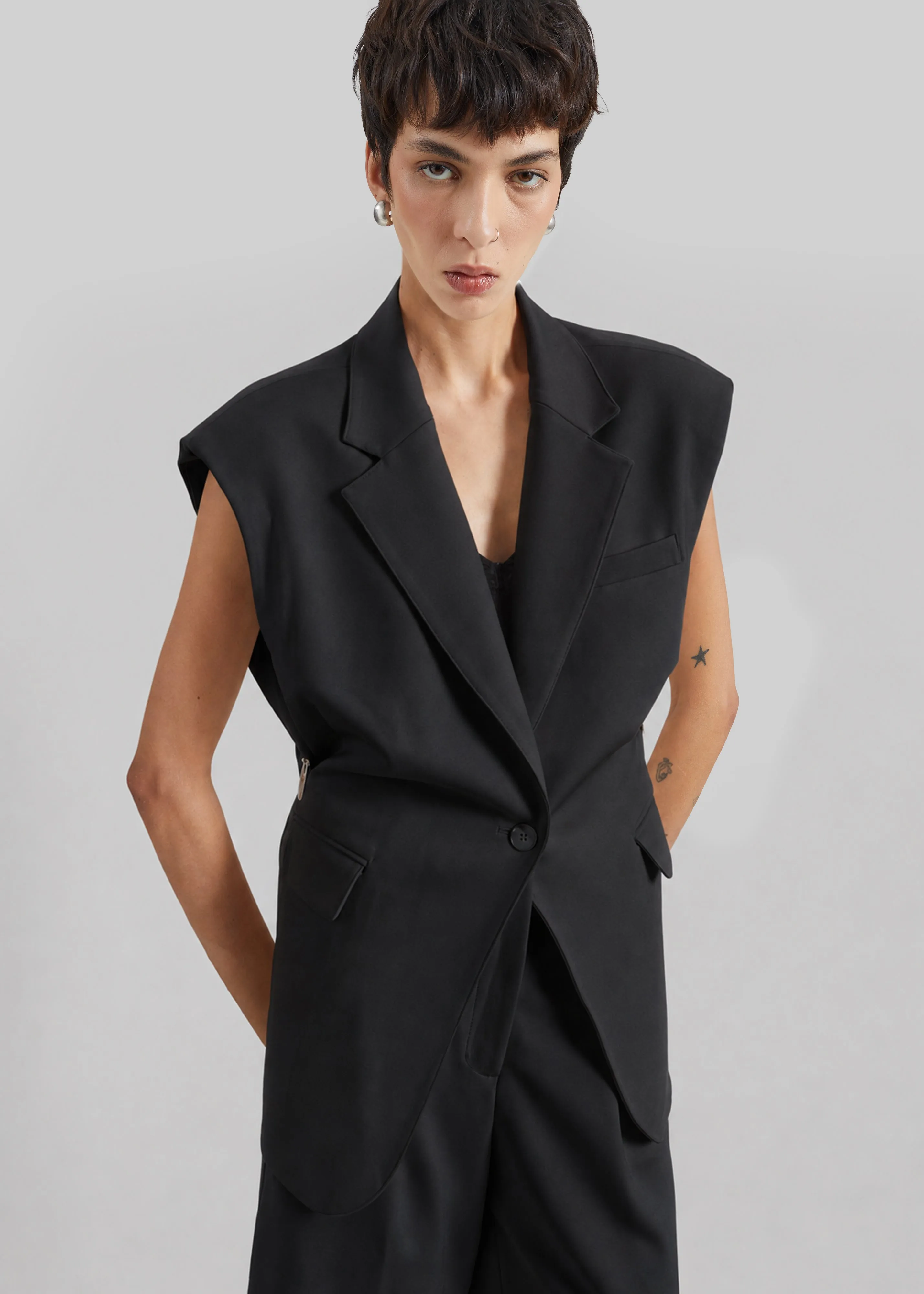 Sedon Vest - Black sold by Frankie Shop product image thumbnail 3
