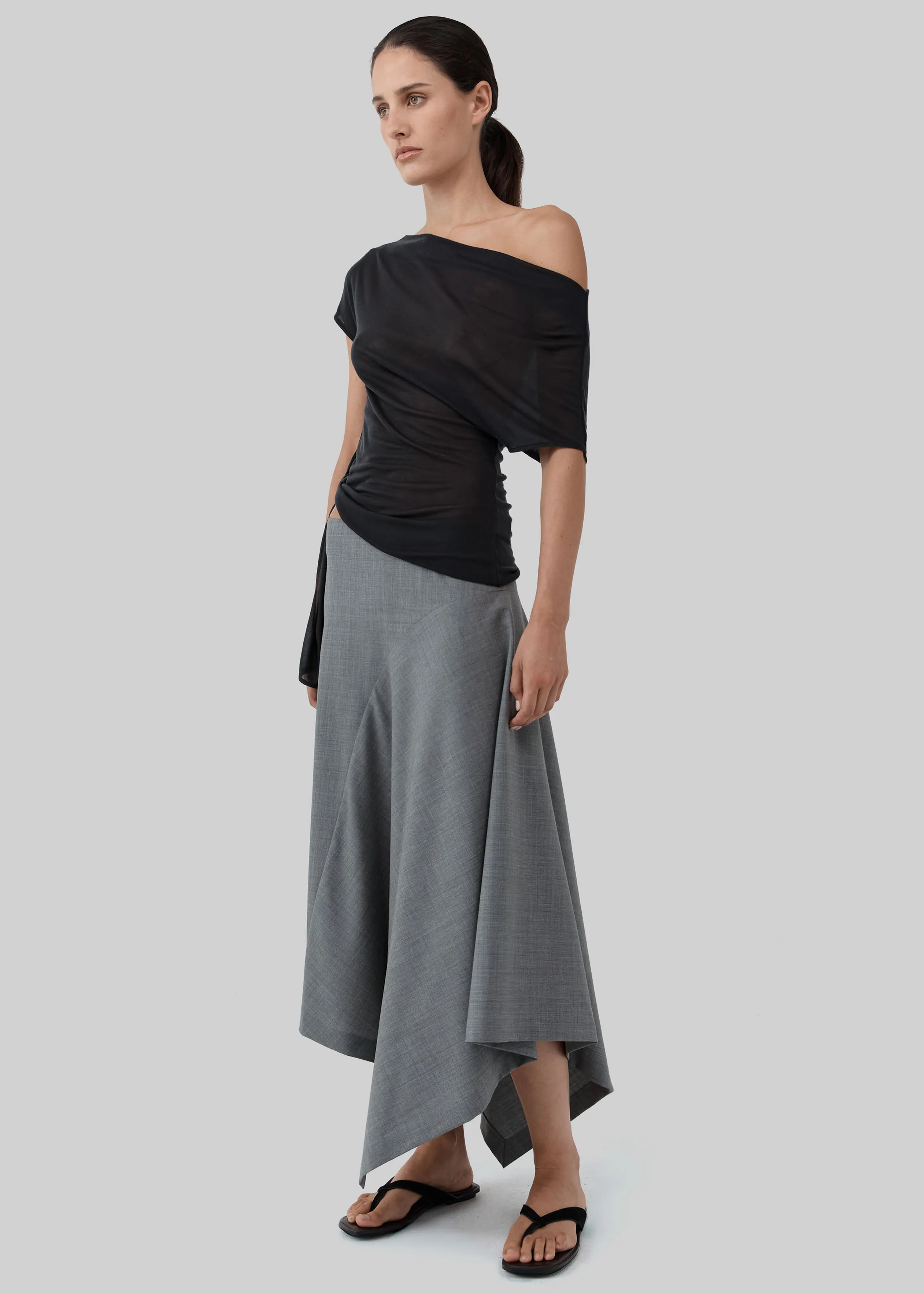 St. Agni Wool Asymm Skirt - Pumice sold by Frankie Shop product image thumbnail 2
