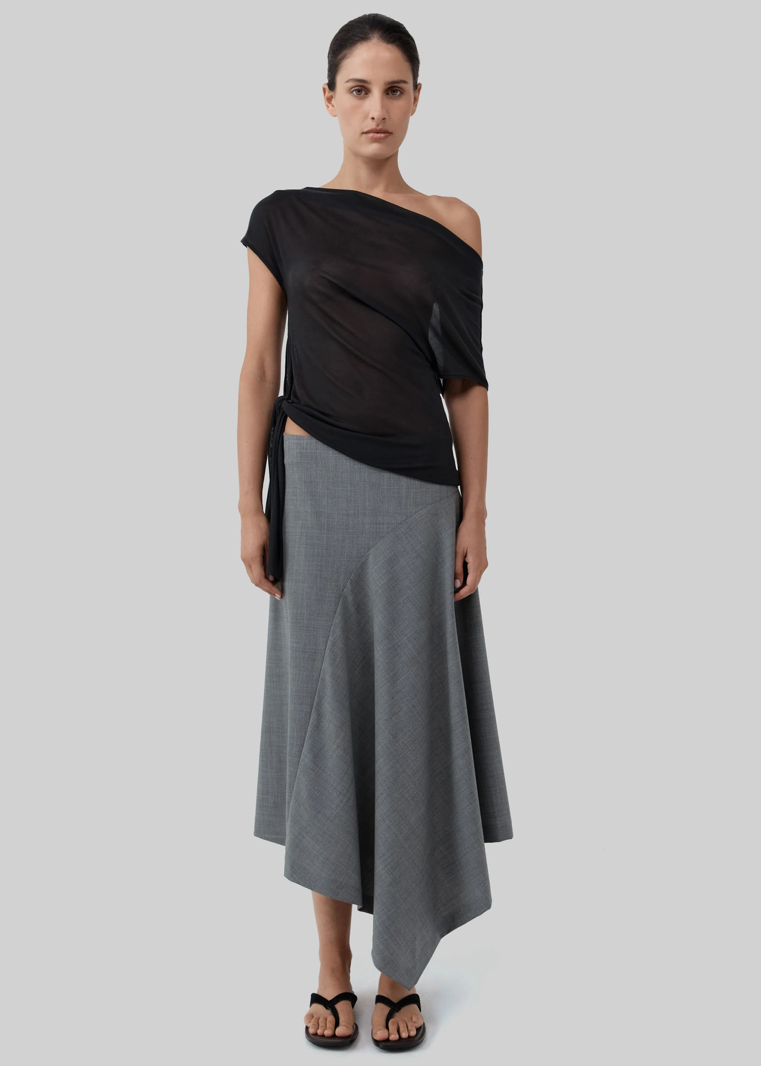 St. Agni Wool Asymm Skirt - Pumice sold by Frankie Shop product image thumbnail 3