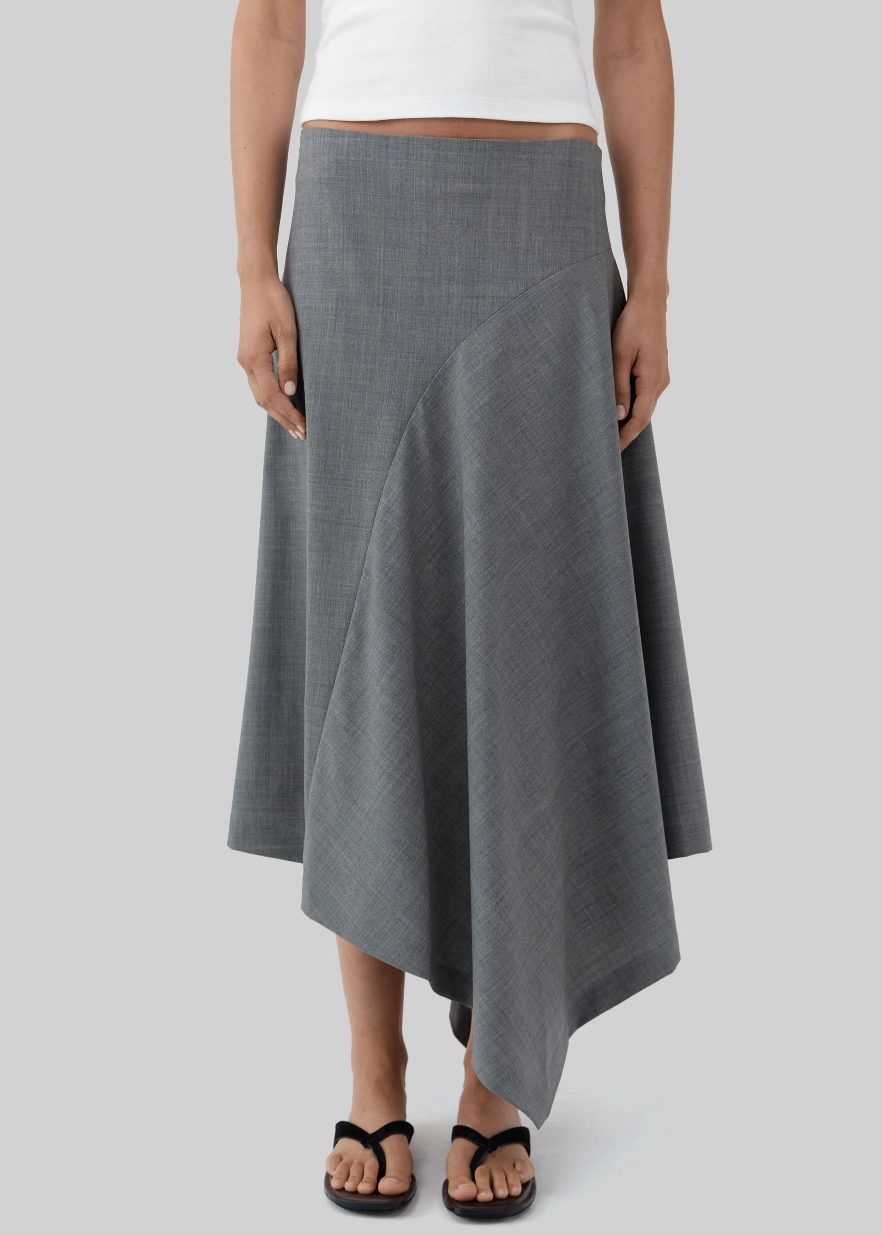 St. Agni Wool Asymm Skirt - Pumice sold by Frankie Shop product image thumbnail 4