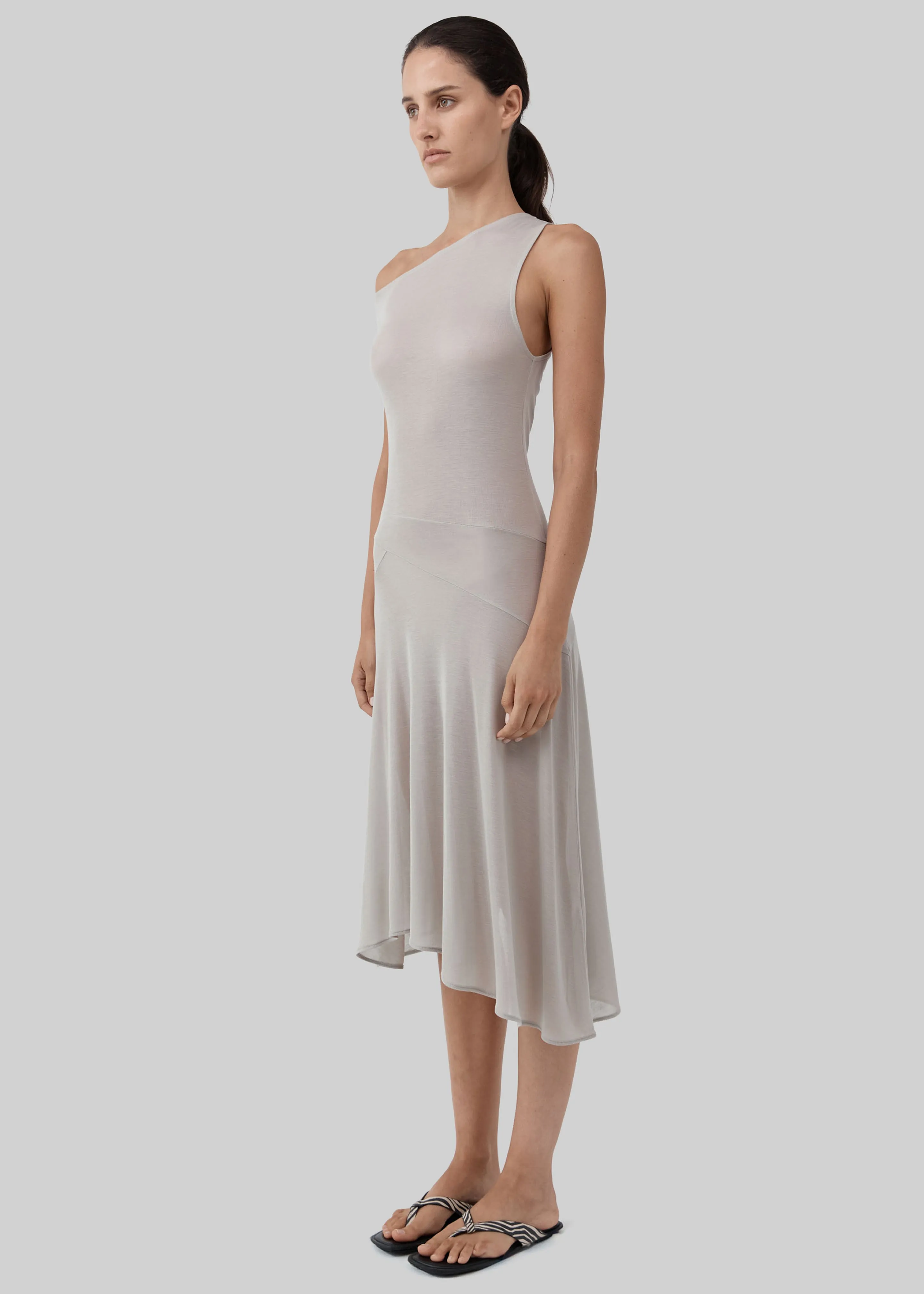 St. Agni Fine Jersey Off Shoulder Dress - Soft Ash sold by Frankie Shop product image thumbnail 3