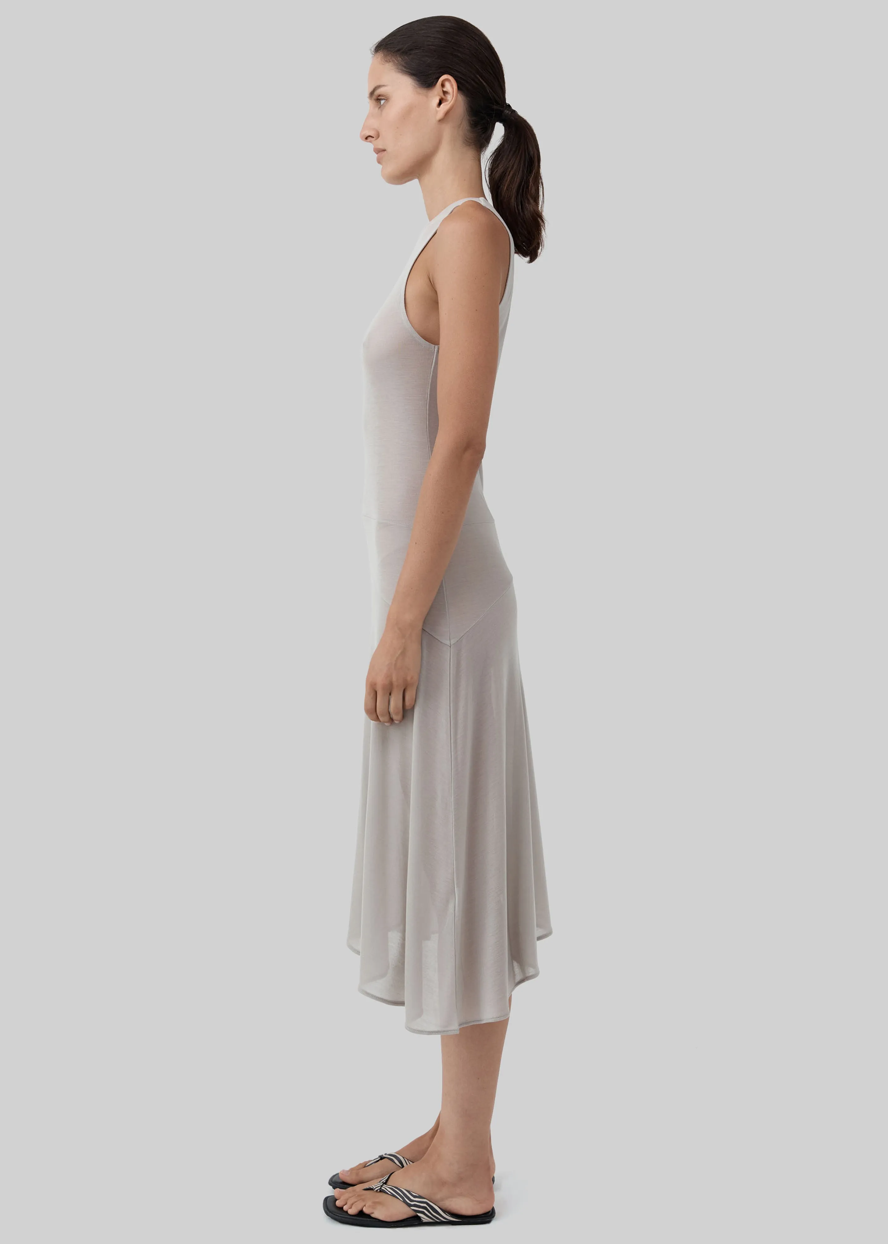 St. Agni Fine Jersey Off Shoulder Dress - Soft Ash sold by Frankie Shop product image thumbnail 5