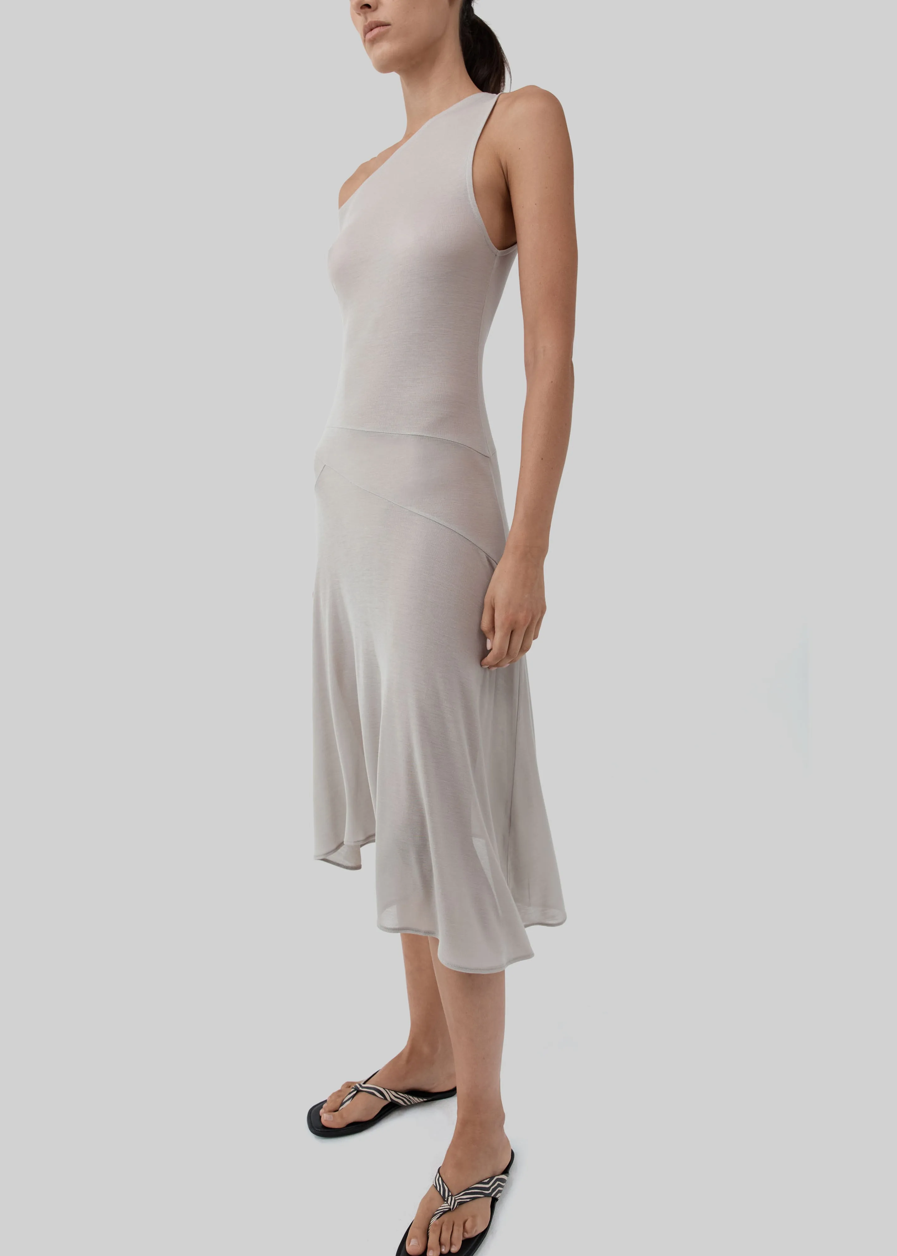 St. Agni Fine Jersey Off Shoulder Dress - Soft Ash sold by Frankie Shop product image thumbnail 2
