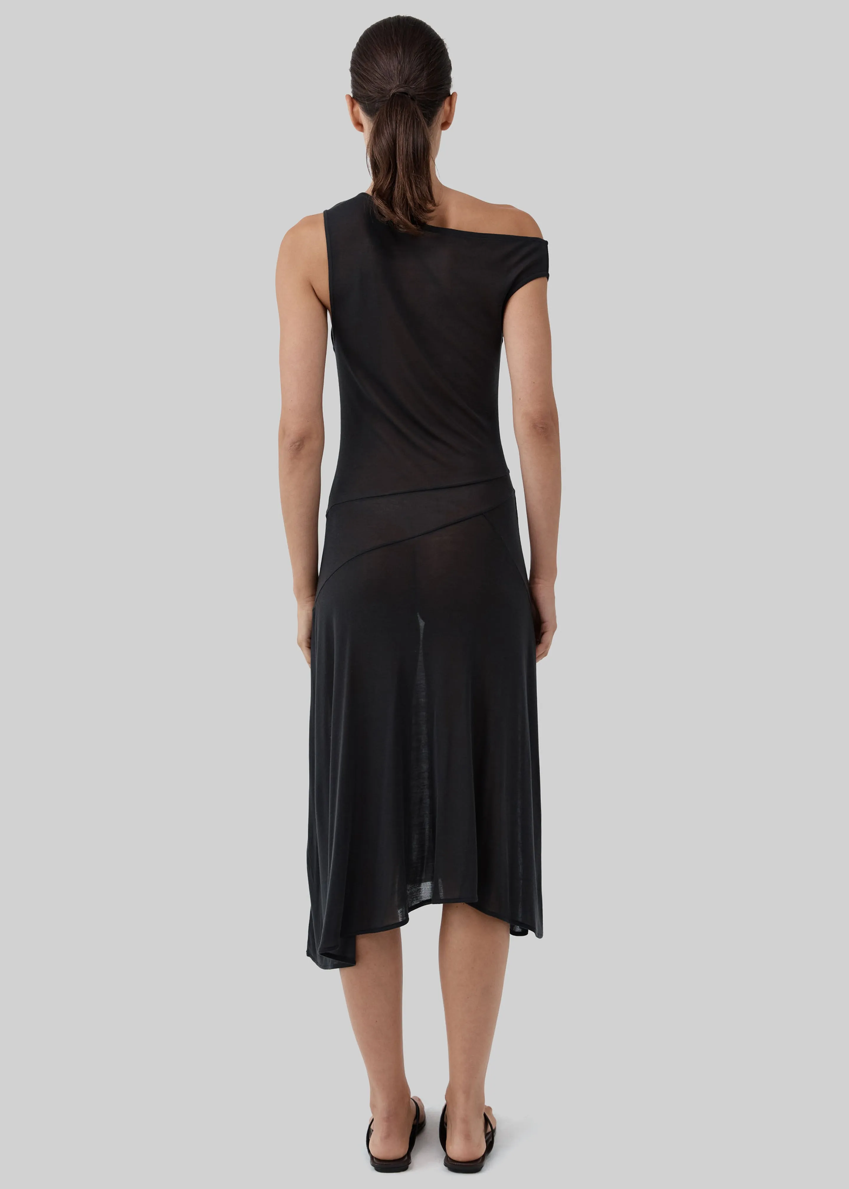 St. Agni Fine Jersey Off Shoulder Dress - Charcoal sold by Frankie Shop product image thumbnail 5