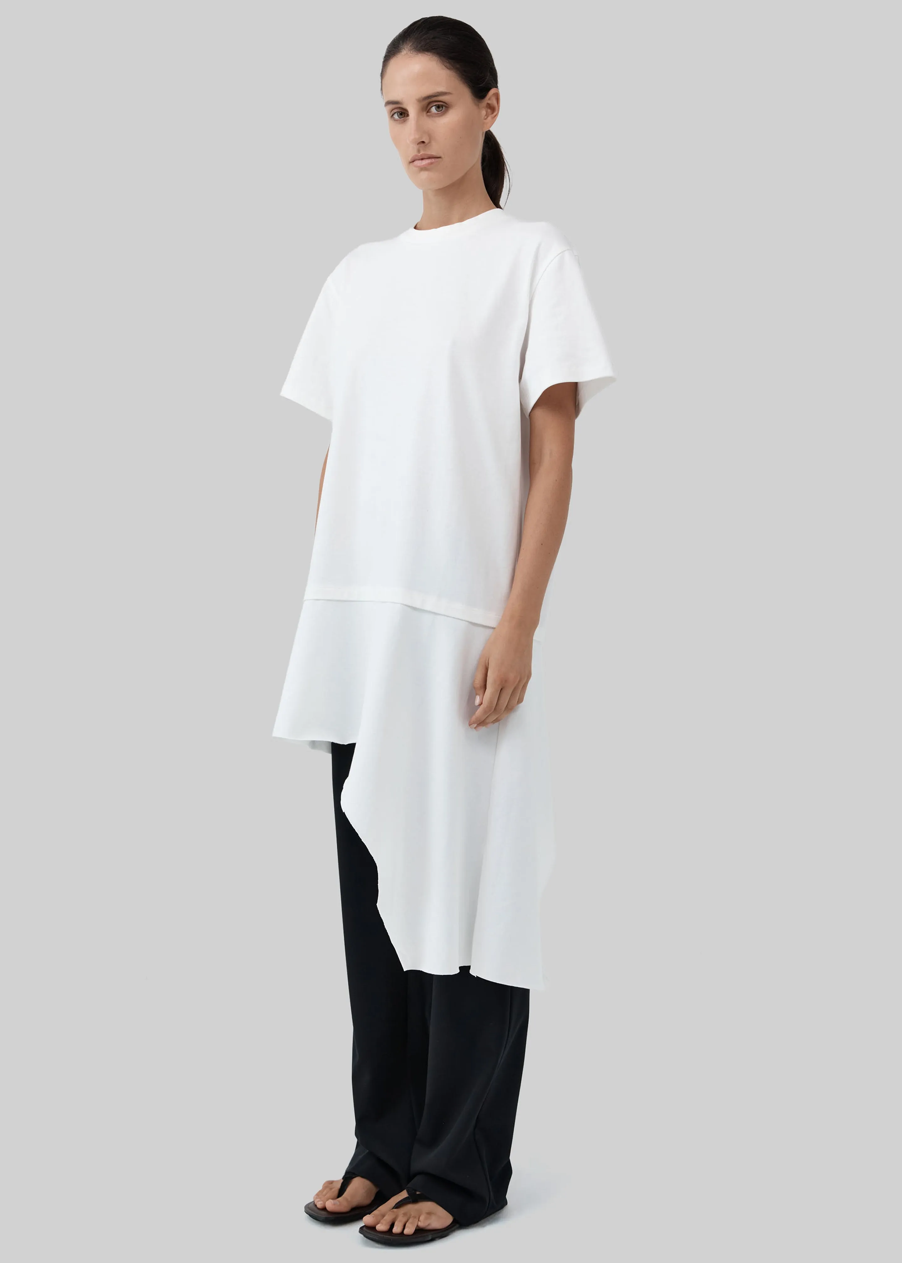 St. Agni Layered Tee Mini Dress - Off White sold by Frankie Shop product image thumbnail 3