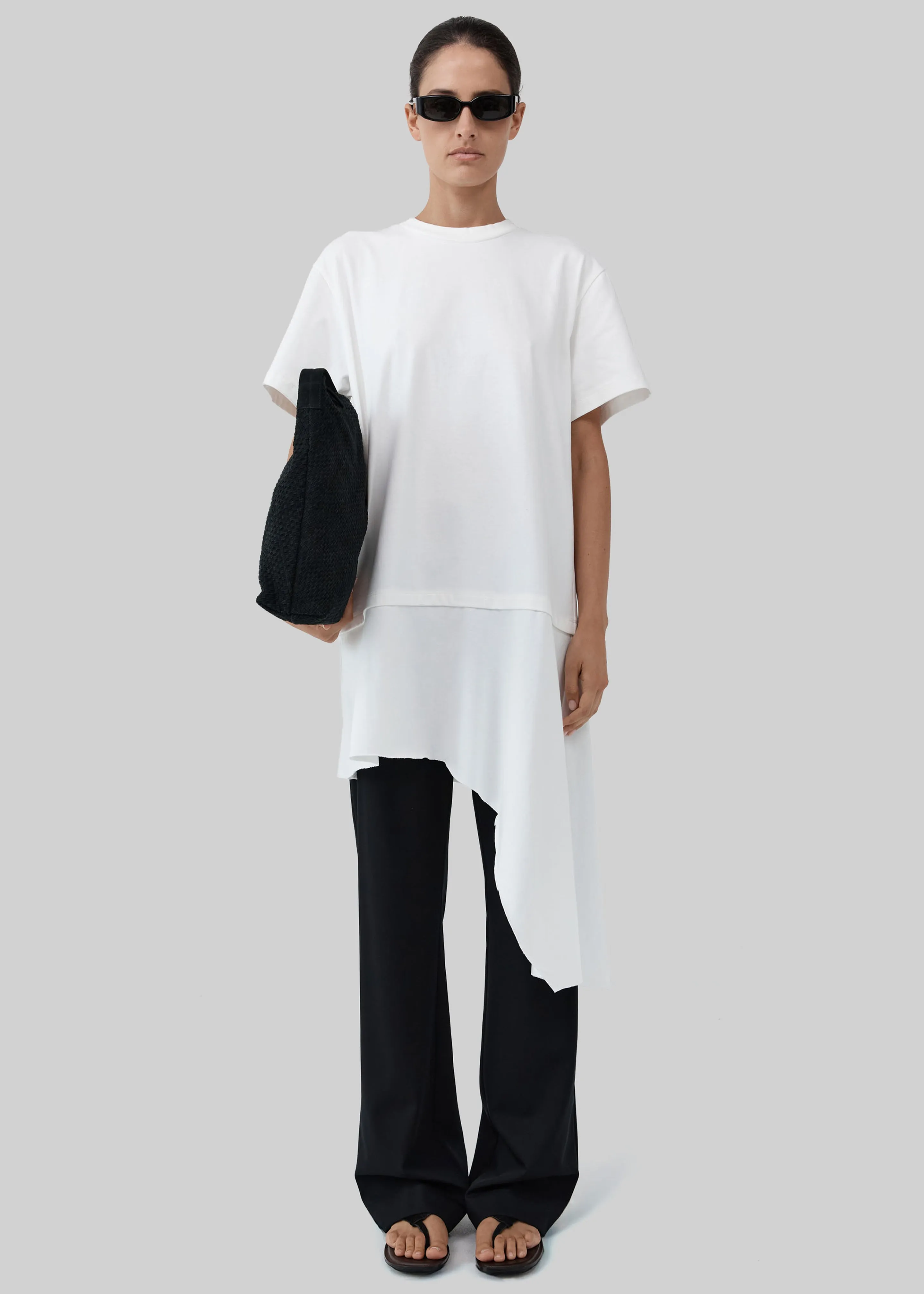 St. Agni Layered Tee Mini Dress - Off White sold by Frankie Shop product image thumbnail 4