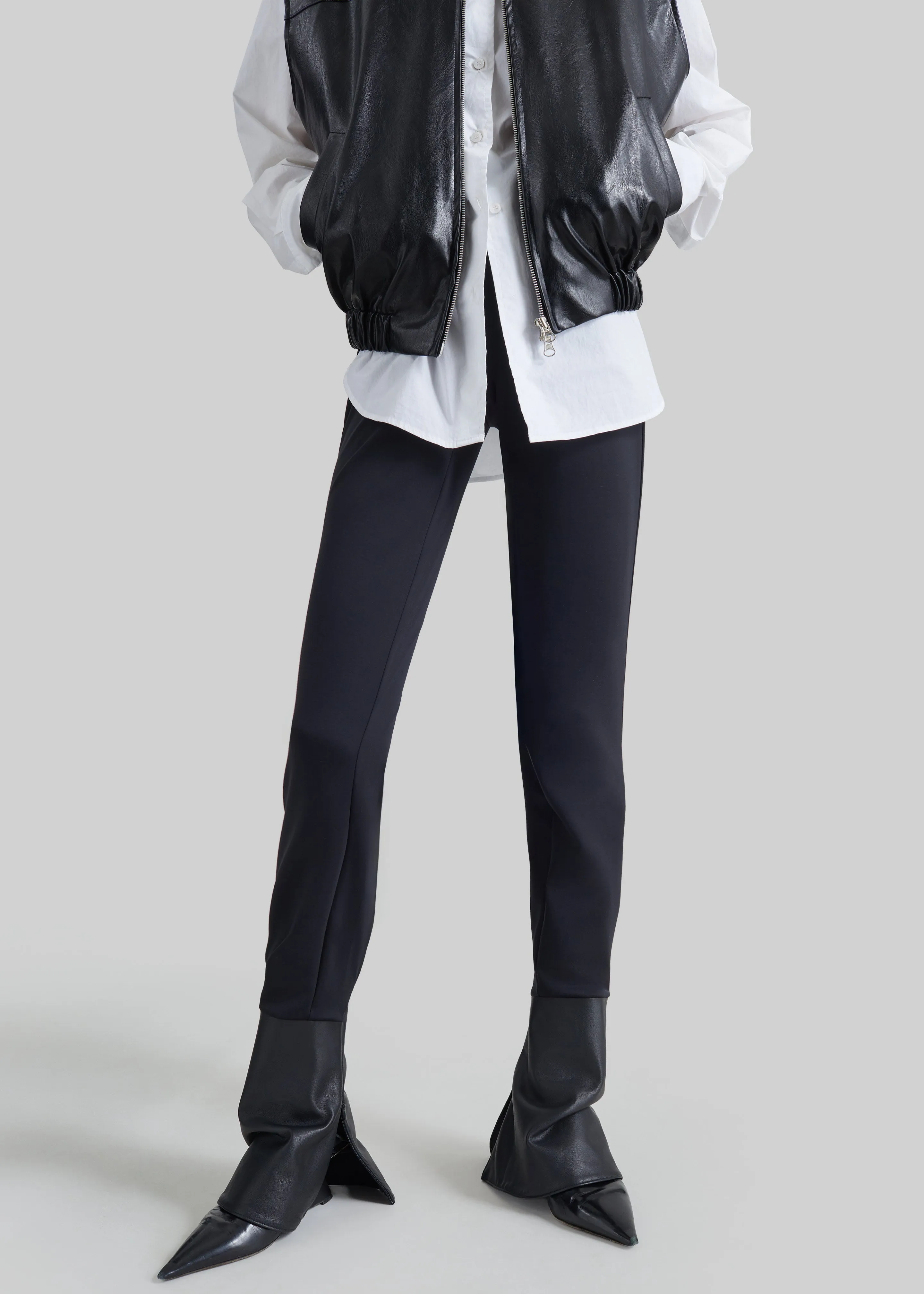 Darkpark Zoe Leather Cuff Leggings - Black sold by Frankie Shop product image thumbnail 4
