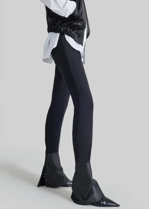 Darkpark Zoe Leather Cuff Leggings - Black made by DARKPARK