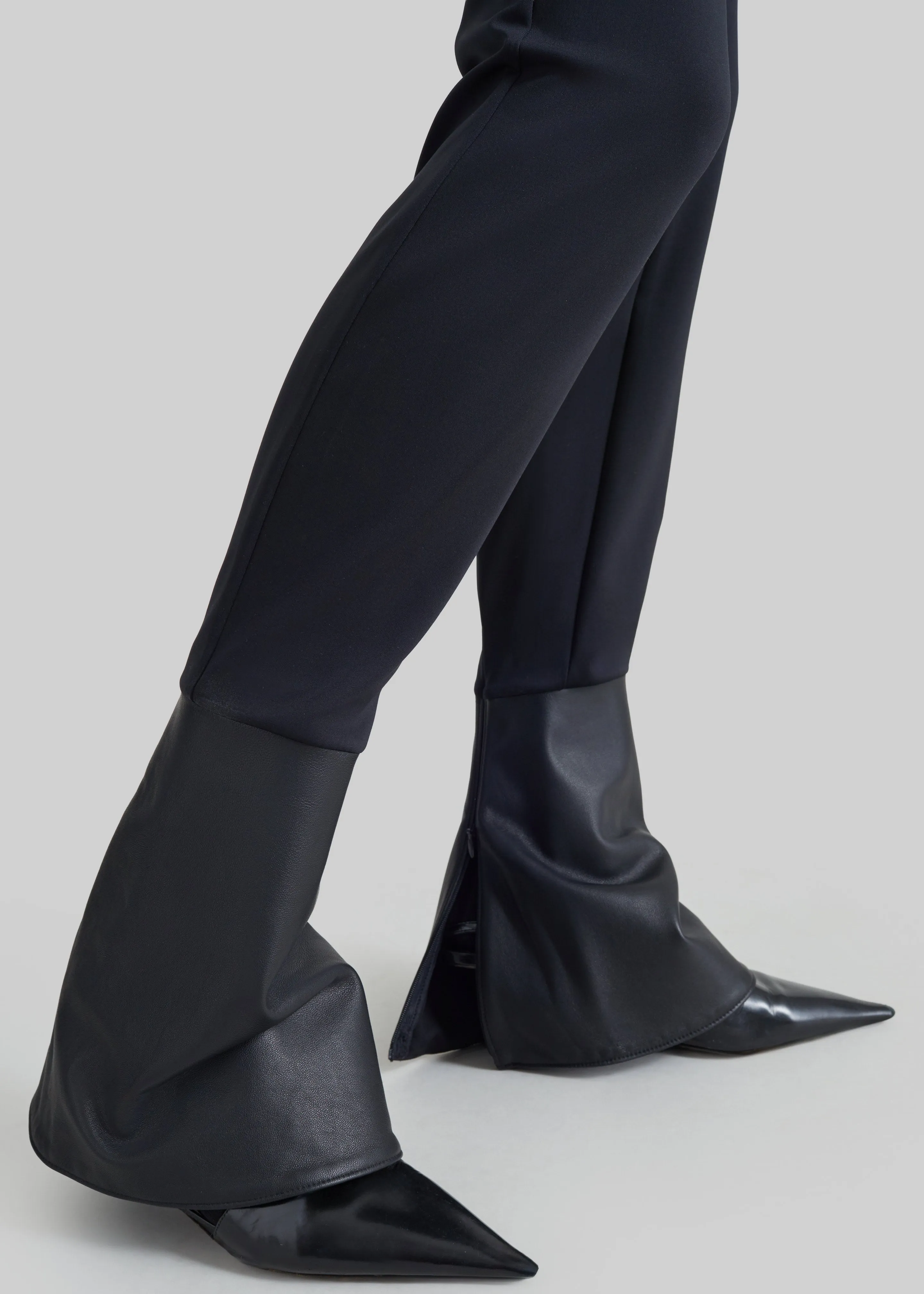 Darkpark Zoe Leather Cuff Leggings - Black sold by Frankie Shop product image thumbnail 3