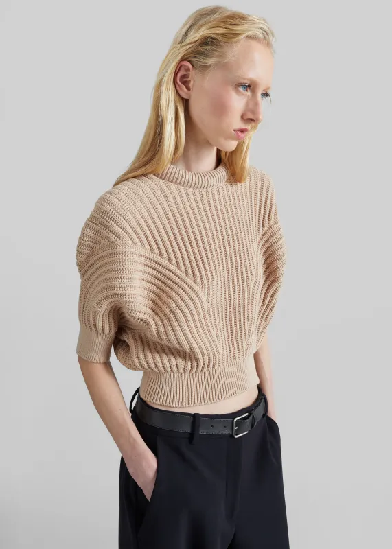 Sportmax Fatti Sunburst Patterned Sweater - Beige made by Sportmax