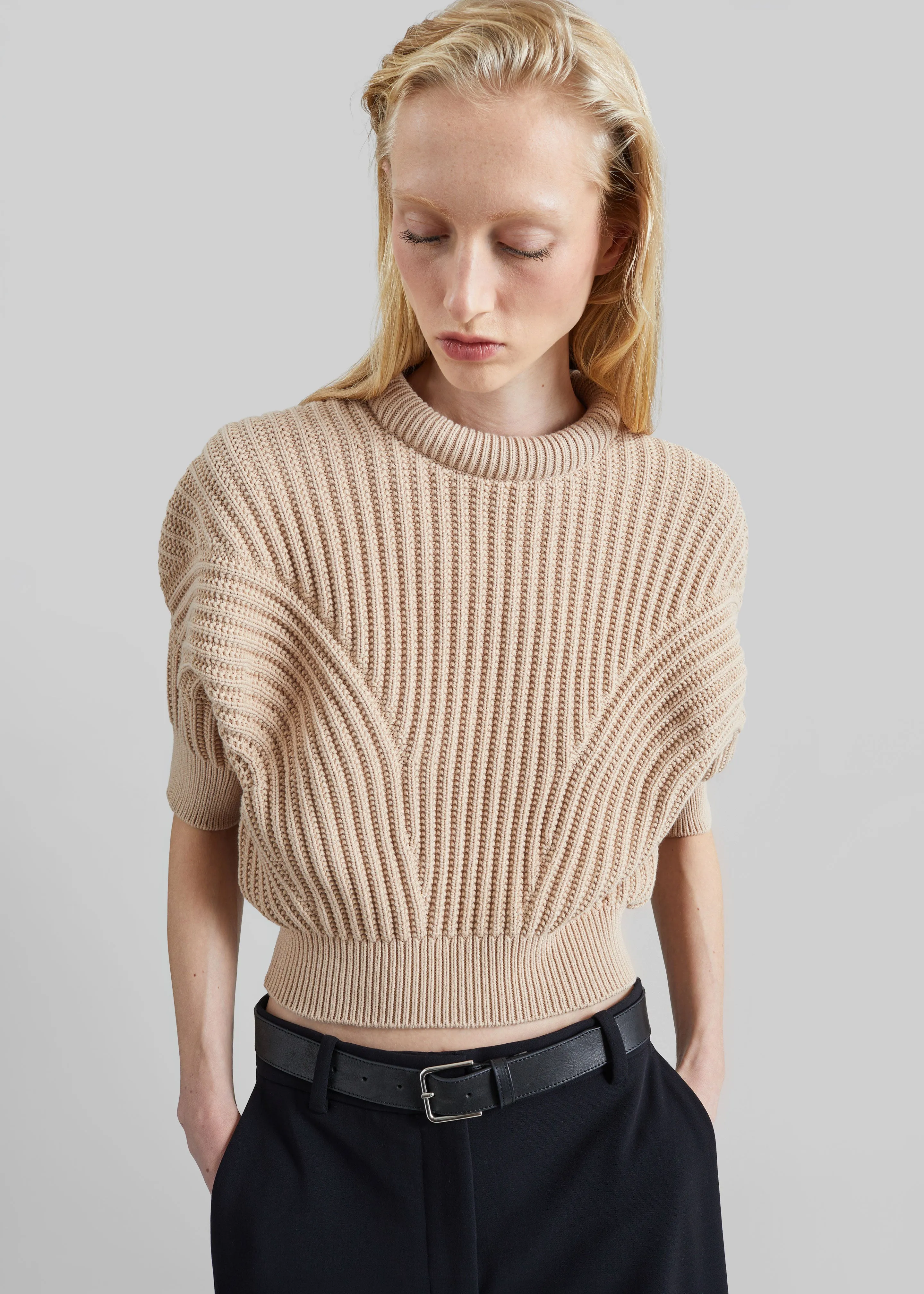 Sportmax Fatti Sunburst Patterned Sweater - Beige sold by Frankie Shop product image thumbnail 5