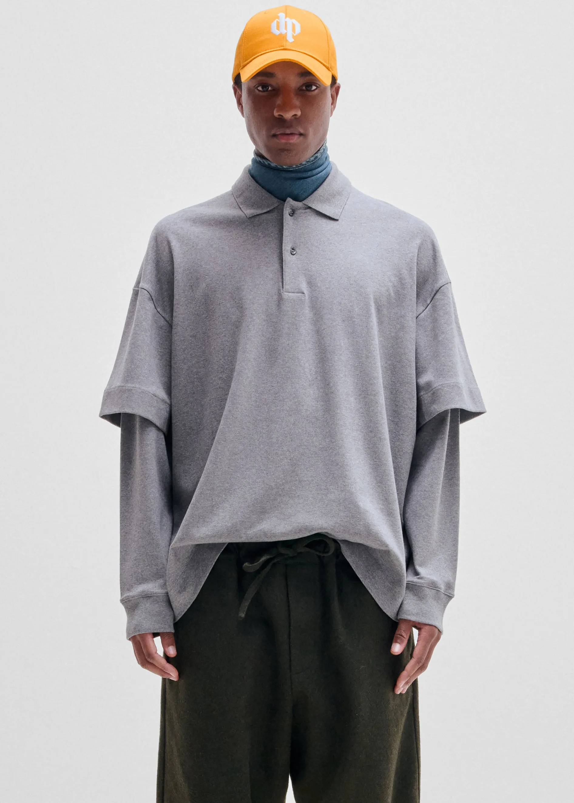 Darkpark Zack Double Sleeve Polo - Dark Grey Melange sold by Frankie Shop product image thumbnail 2