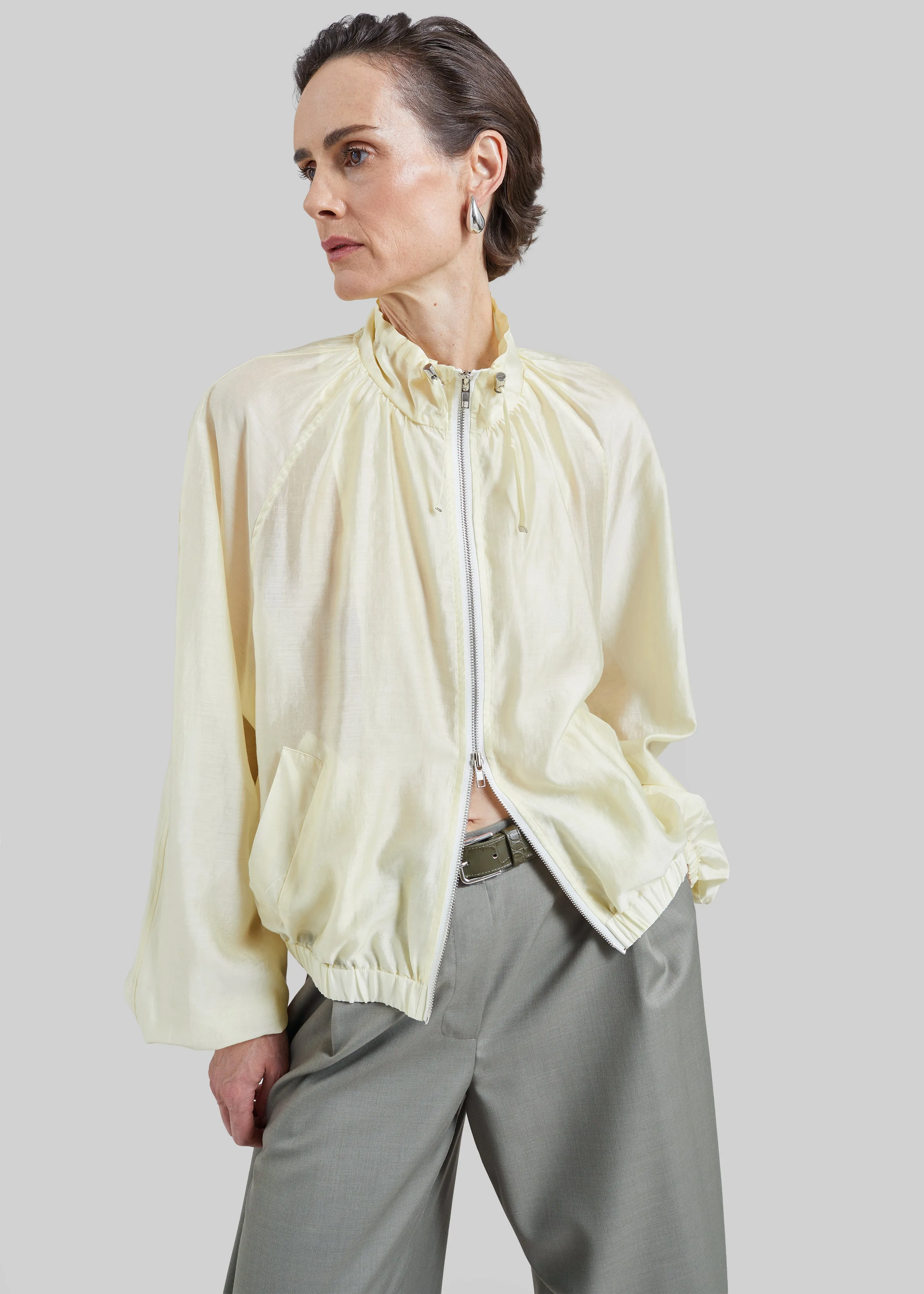 Arzon Sheer Jacket - Pale Yellow sold by Frankie Shop