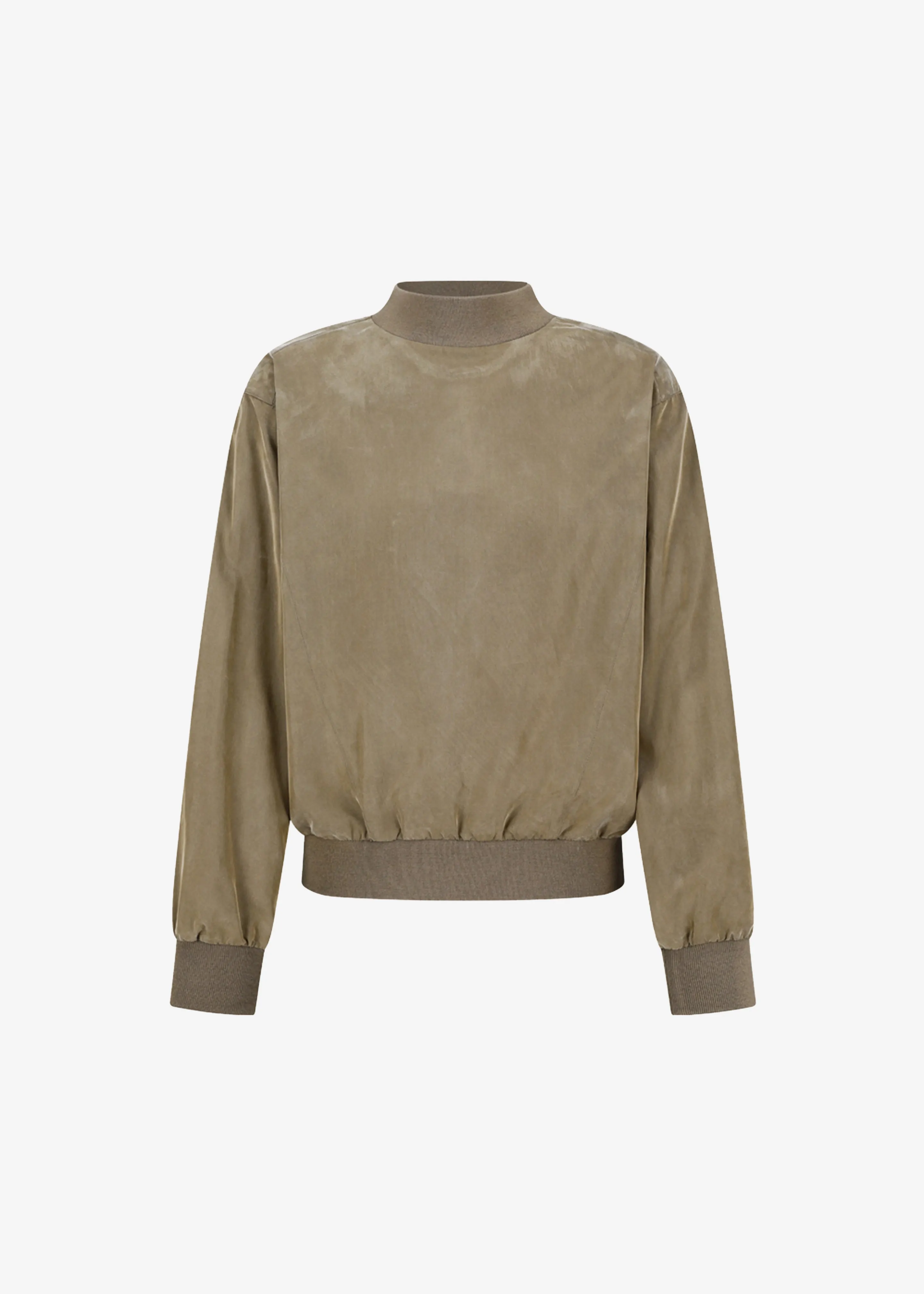 Amomento Cupro Ribbed Pullover - Khaki sold by Frankie Shop product image thumbnail 5