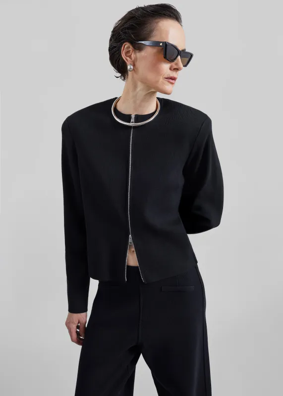 Mael Padded Cardigan - Black made by Frankie Shop