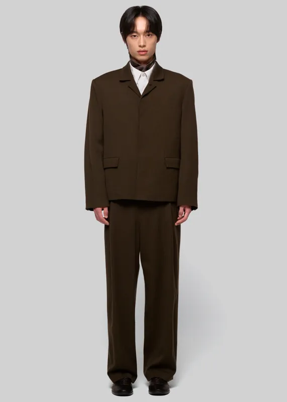 Amomento Single Breasted Wool Jacket - Brown made by Amomento