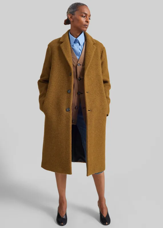 Amish Supplies Single Breasted Coat - Brown made by Frankie Shop