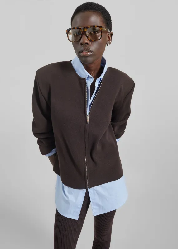 Mael Padded Cardigan - Brown made by Frankie Shop