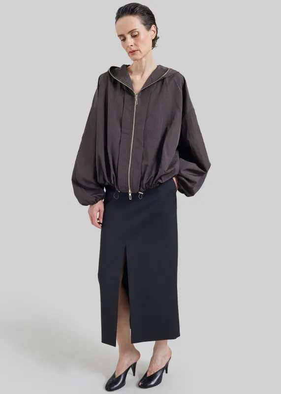 Sportmax Ronchi Short Crinkled Raincoat - Dark Brown made by Sportmax