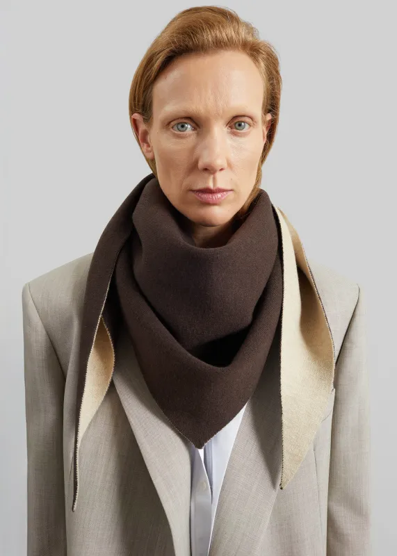 Nella Reversible Scarf - Beige/Brown made by Frankie Shop