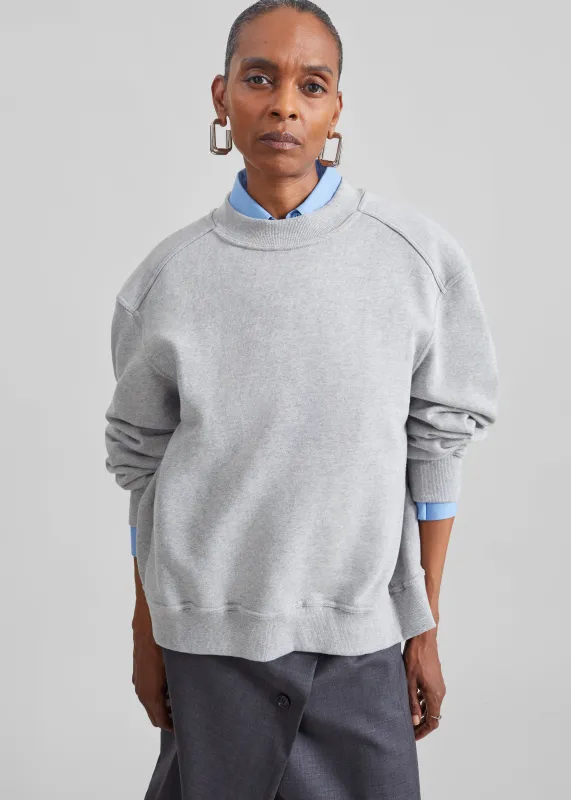 Isore Padded Sweatshirt - Light Grey made by Frankie Shop