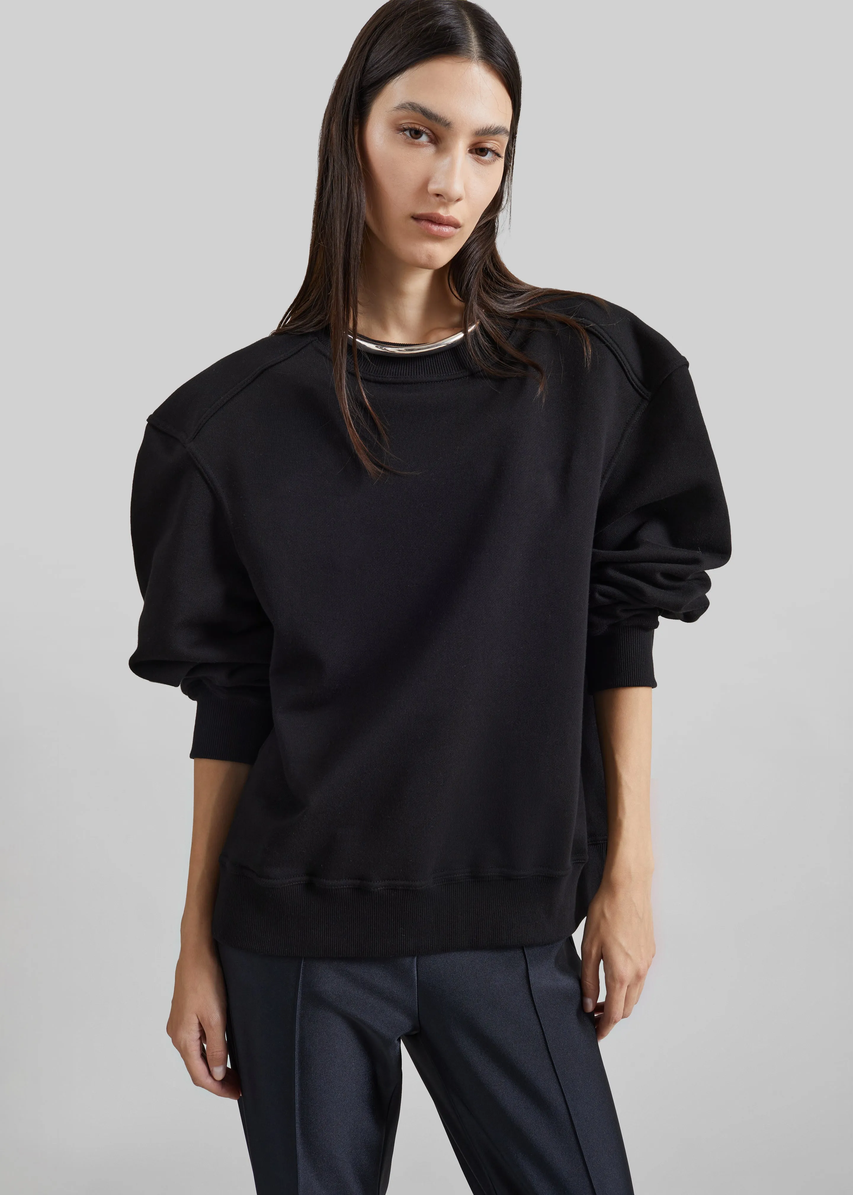 Isore Padded Sweatshirt - Black sold by Frankie Shop product image thumbnail 4