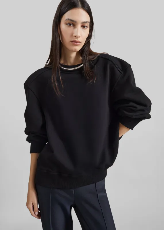 Isore Padded Sweatshirt - Black made by Frankie Shop