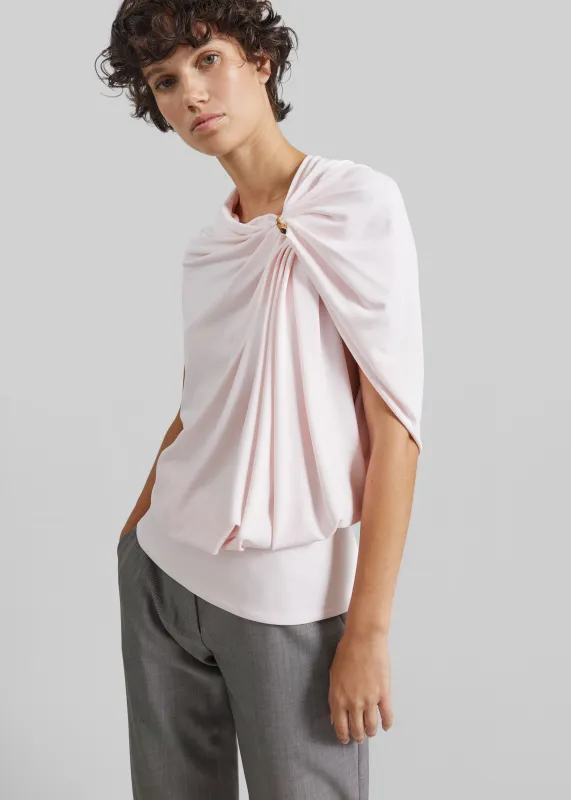 Sportmax Lacuna Draped Fluid Top - Powder made by Sportmax
