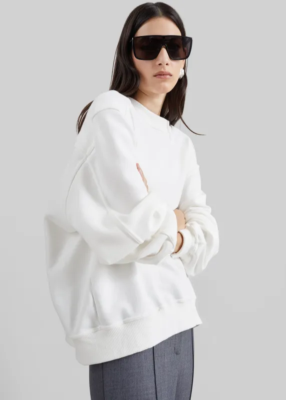 Isore Padded Sweatshirt - White made by Frankie Shop