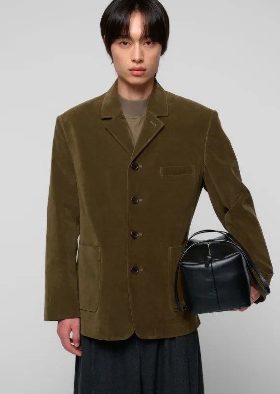 Amomento Velvet Oversized Jacket - Khaki made by Amomento