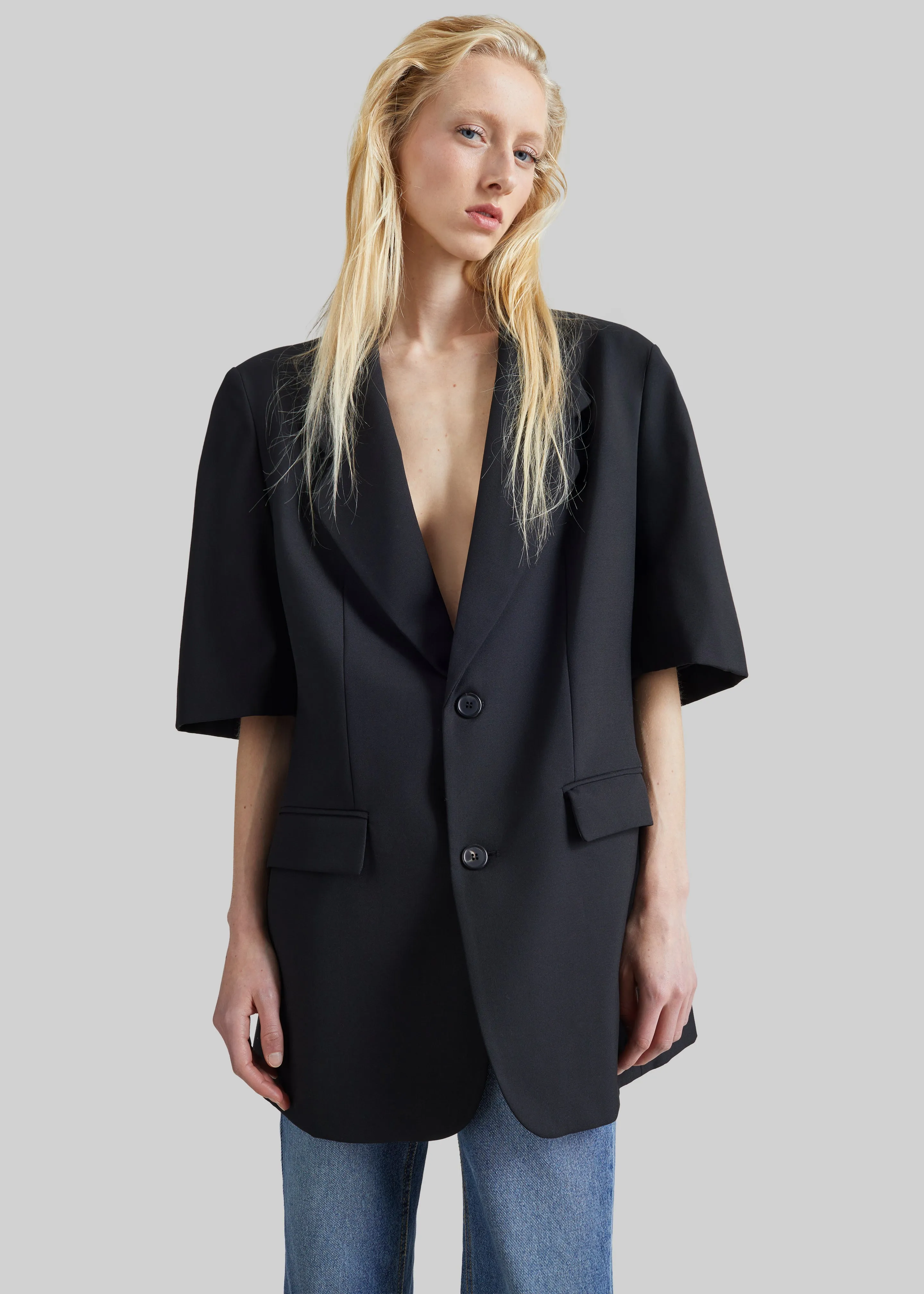 Ivora Short Sleeve Blazer - Black sold by Frankie Shop product image thumbnail 4