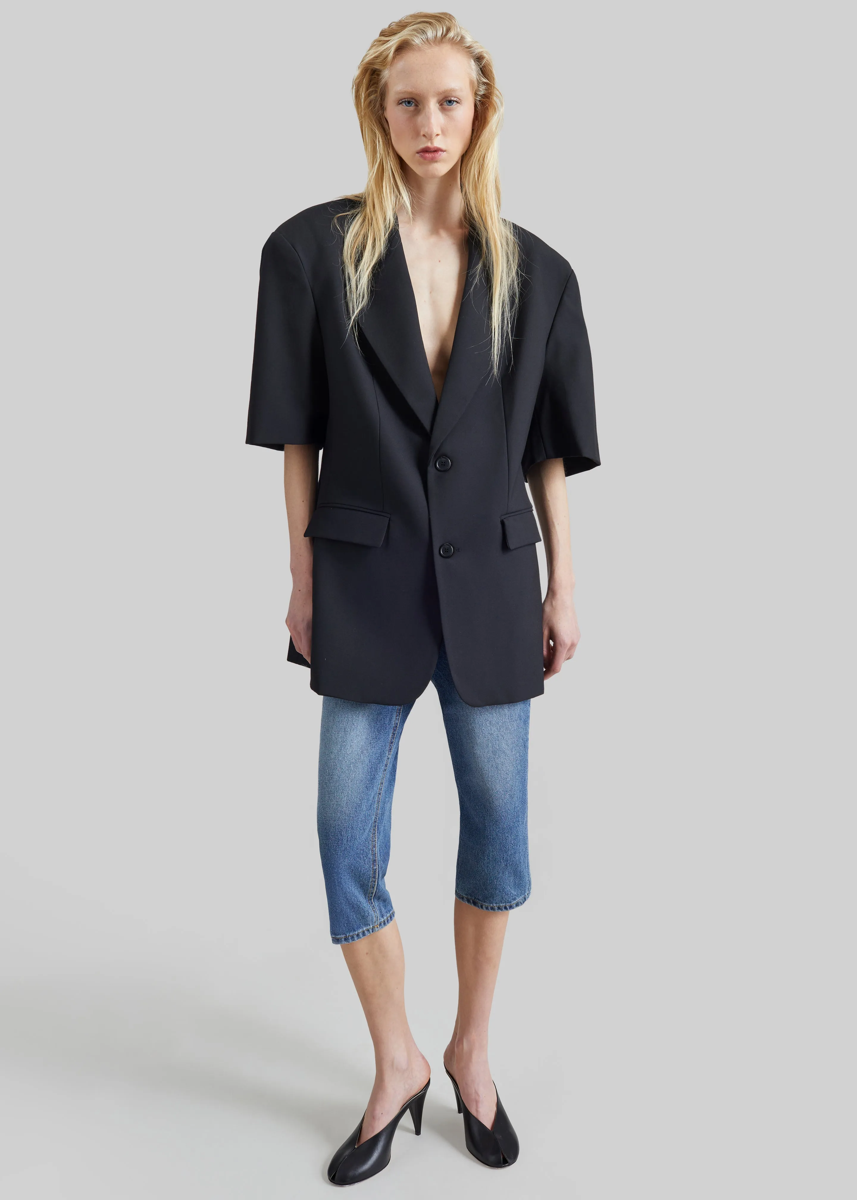 Ivora Short Sleeve Blazer - Black sold by Frankie Shop product image thumbnail 2