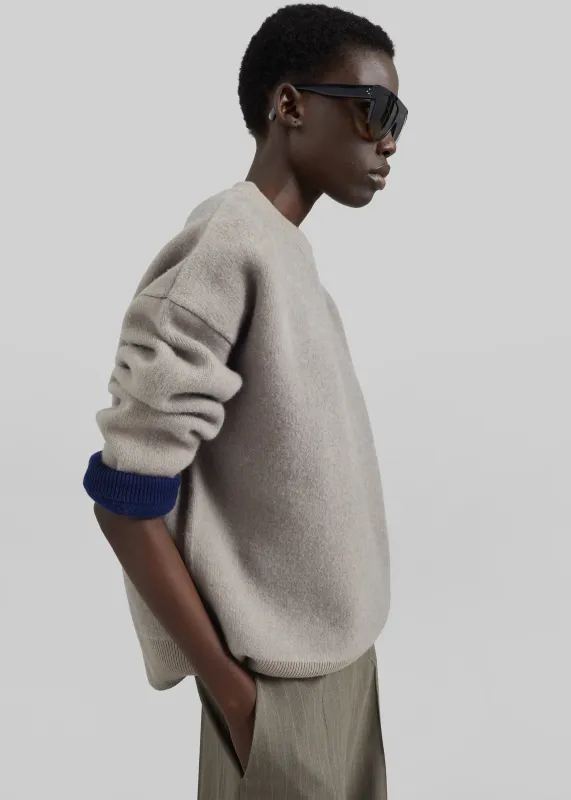 Hana Wool Sweater - Taupe made by Frankie Shop
