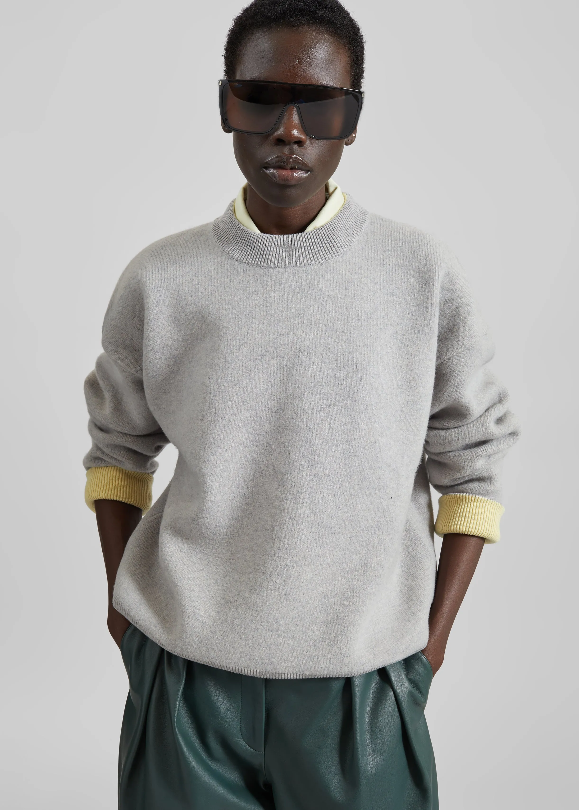 Hana Wool Sweater - Light Grey sold by Frankie Shop
