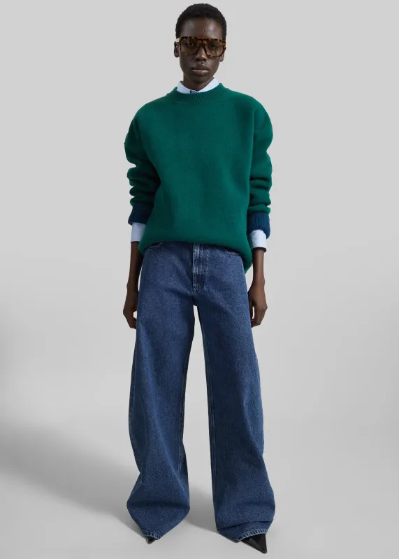 Hana Wool Sweater - Forest Green made by Frankie Shop